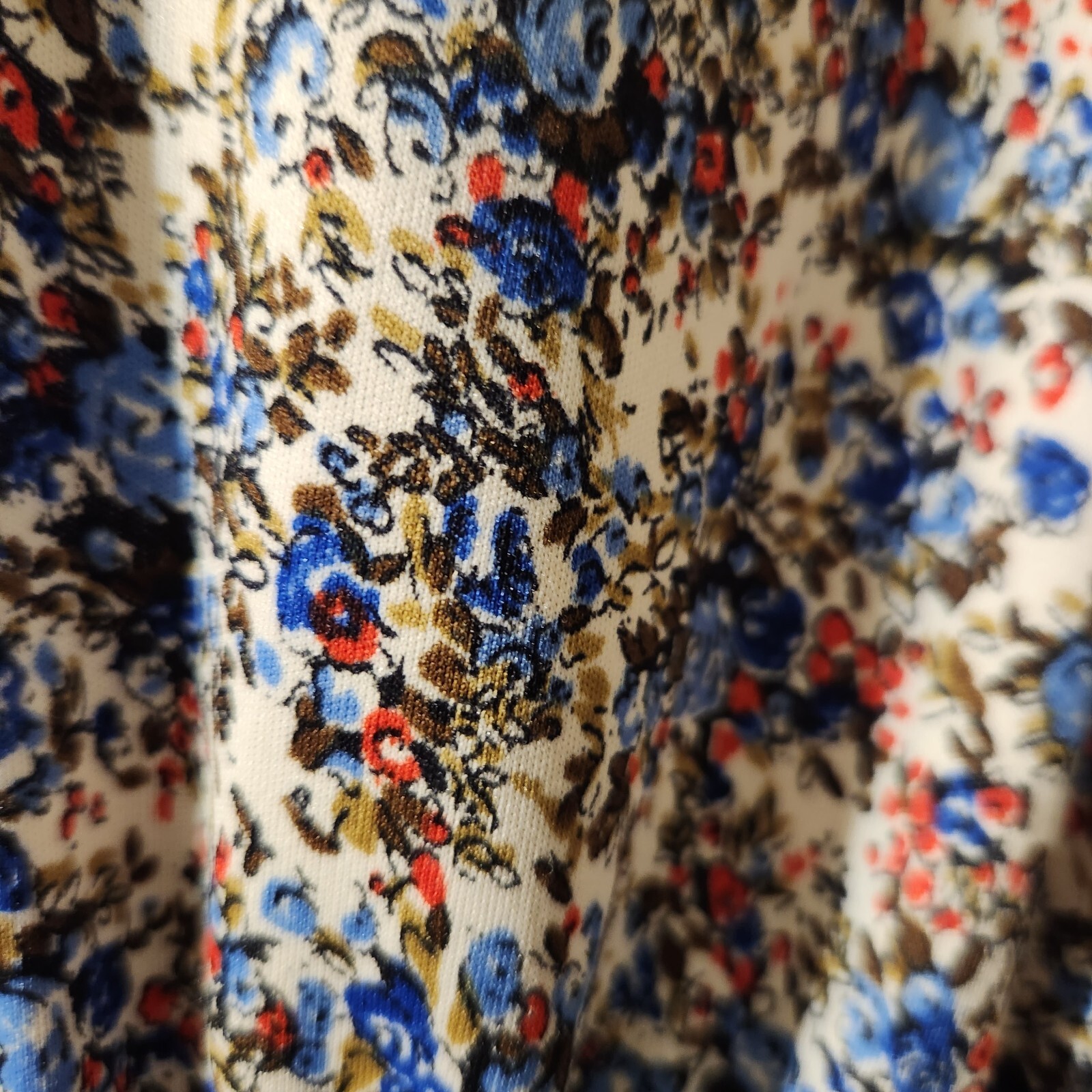 Vintage 70s Sears Jr Bazaar Dress Small print floral groovy boho modest