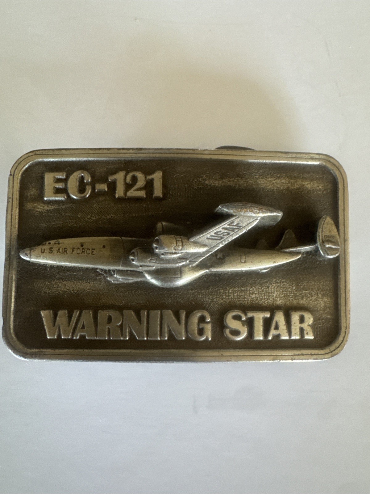 1980 EC-121 Warning Star Jet Buckle Connection 552nd Metal Belt Buckle