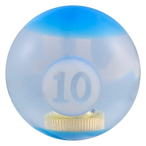 Round Ball Shift Knob, Gear Shifter Knobs with 3 Adapters Head Amber Blue