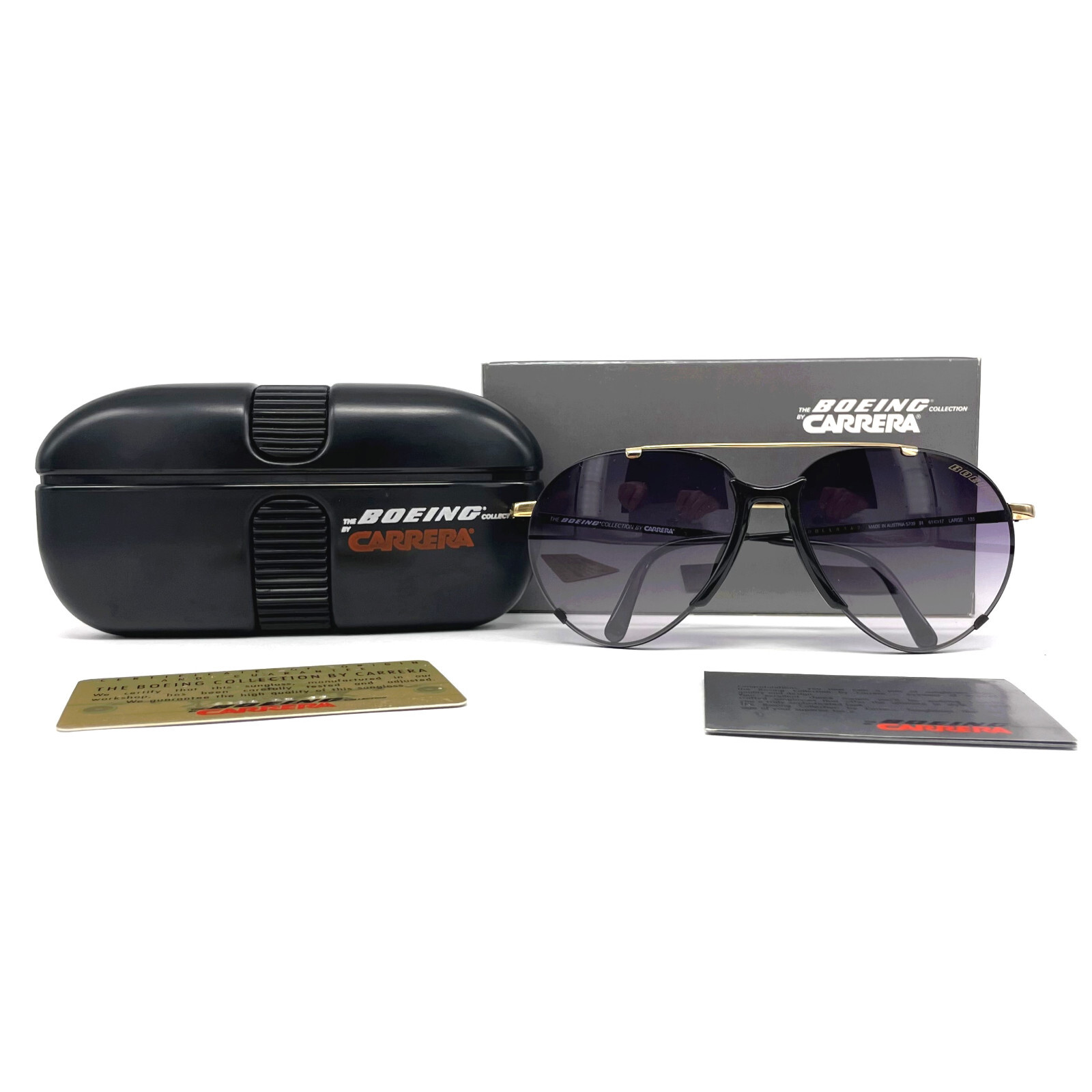 Vintage BOEING COLLECTION by CARRERA 5709 Sunglasses – Austria 80’s – Black/Gold