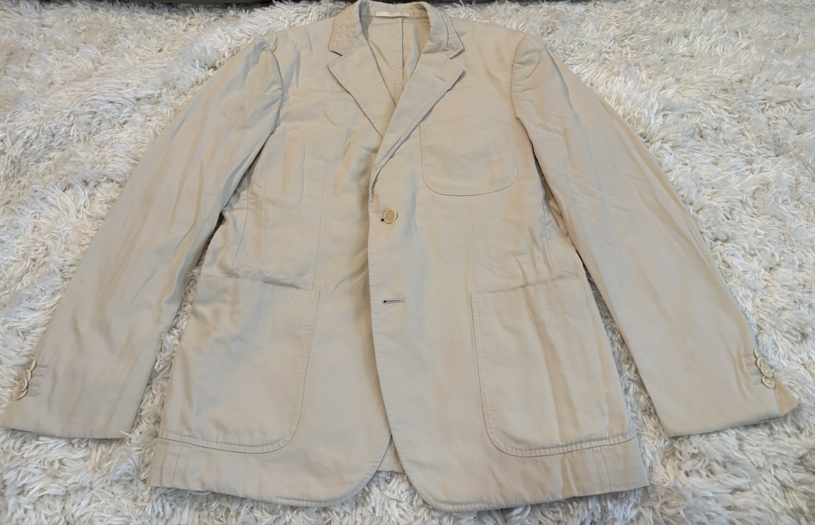 RAFFAELE CARUSO Sartorial Parma Mens Blazer/ Jacket – Beige. 100%cotton EU 52