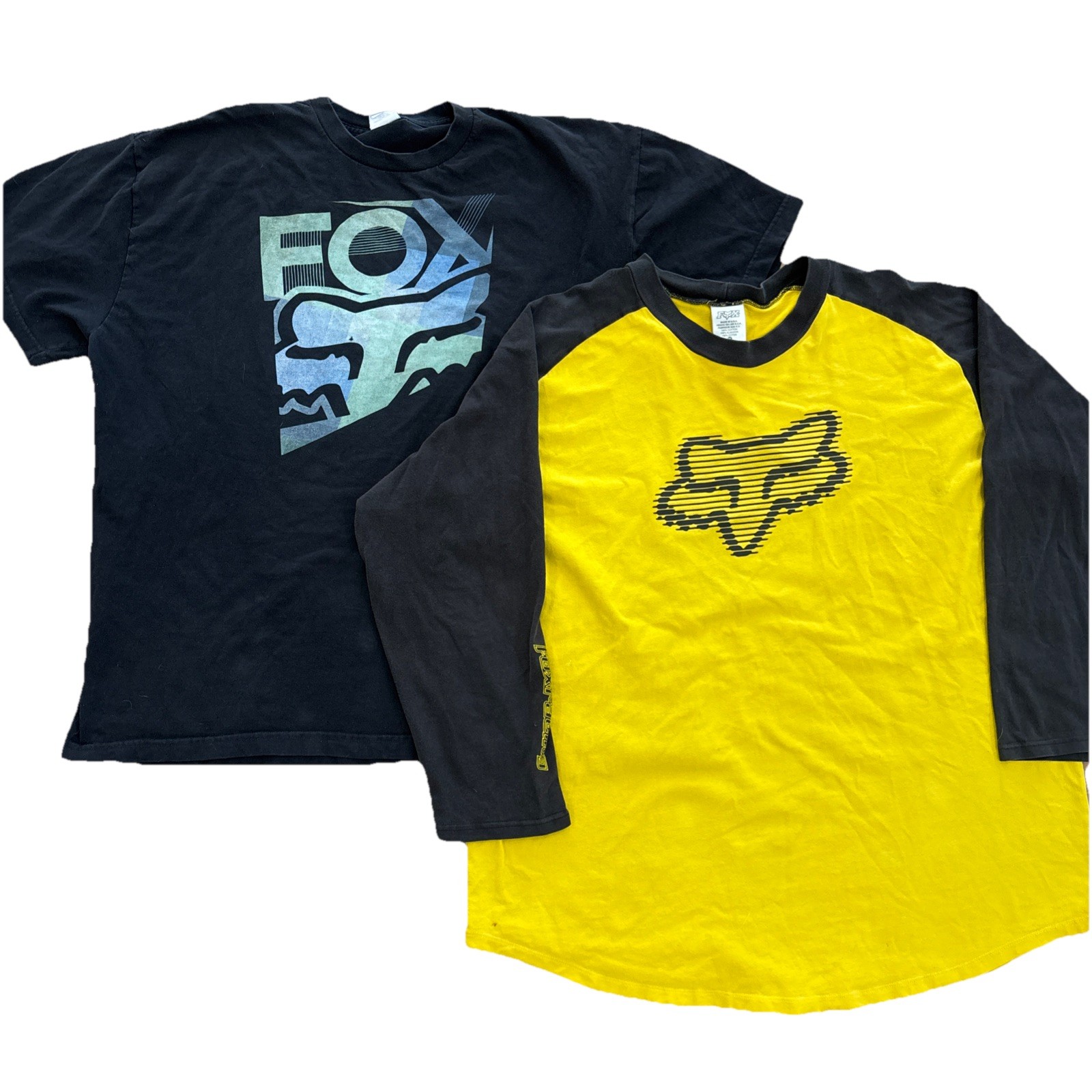 Vtg Fox Racing T-shirts Motocross Motorcycle Tee MENS SIZE XXL USA Set Of Two 2