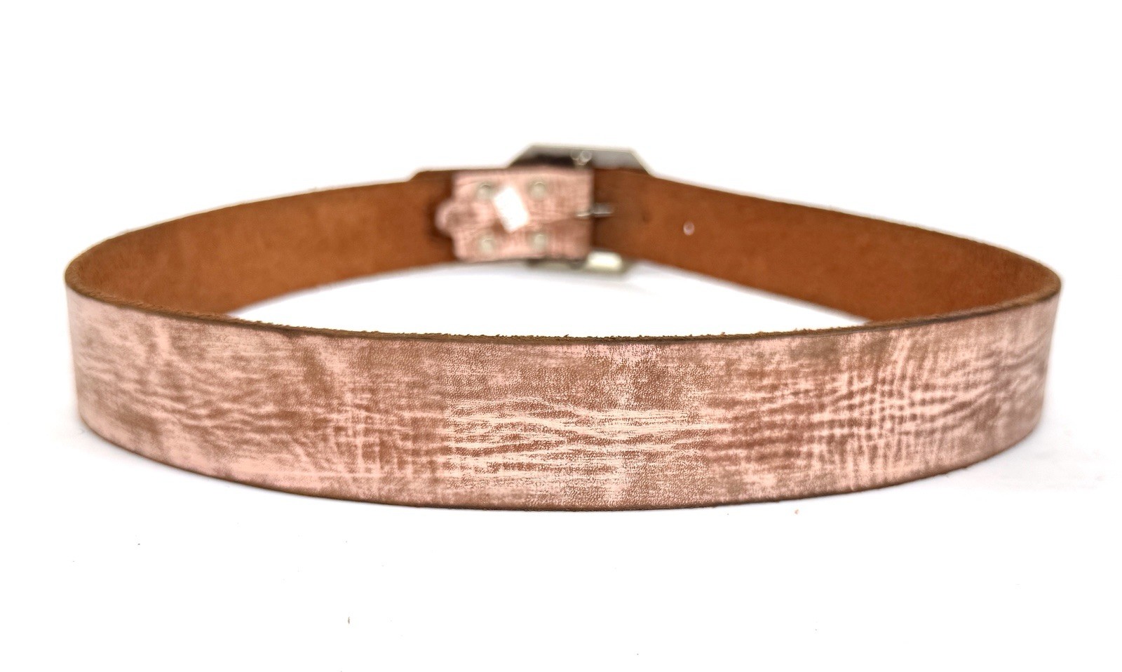JOED Vintage Pink Aged Leather Belt Upcycled Made In Usa. Size 40