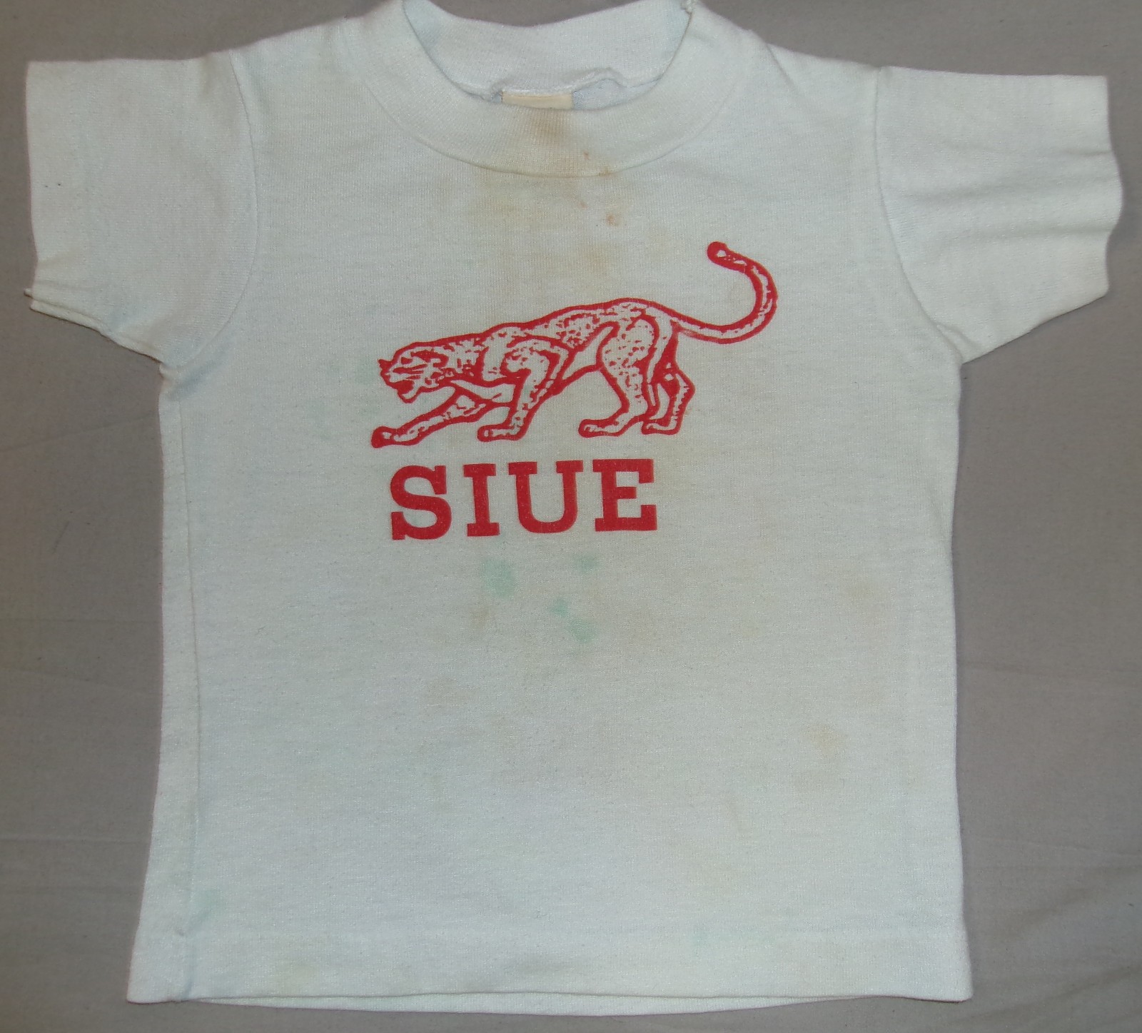 Vtg 70s 80s SIUE COUGARS T SHIRT YOUTH KIDS SZ 4 RABBIT SKINS USA SINGLE STITCH