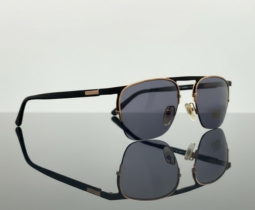 VINTAGE RARITY SUNGLASSES *Lozza* Wave II 201 – Black Celluloid/Gold Metal
