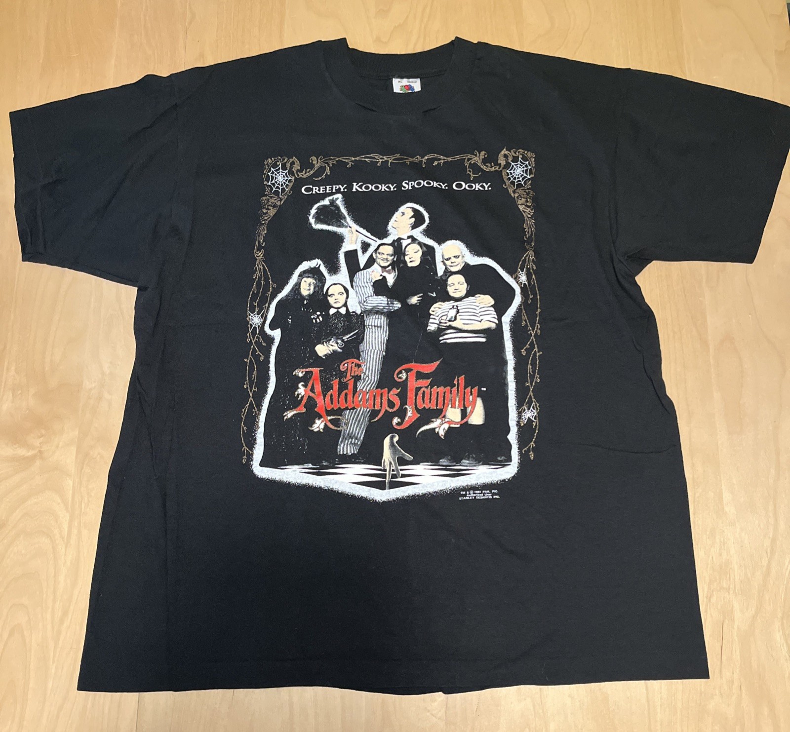 Vintage 1991 The Addams Family Horror Movie T Shirt XL Wednesday 90’s Thing