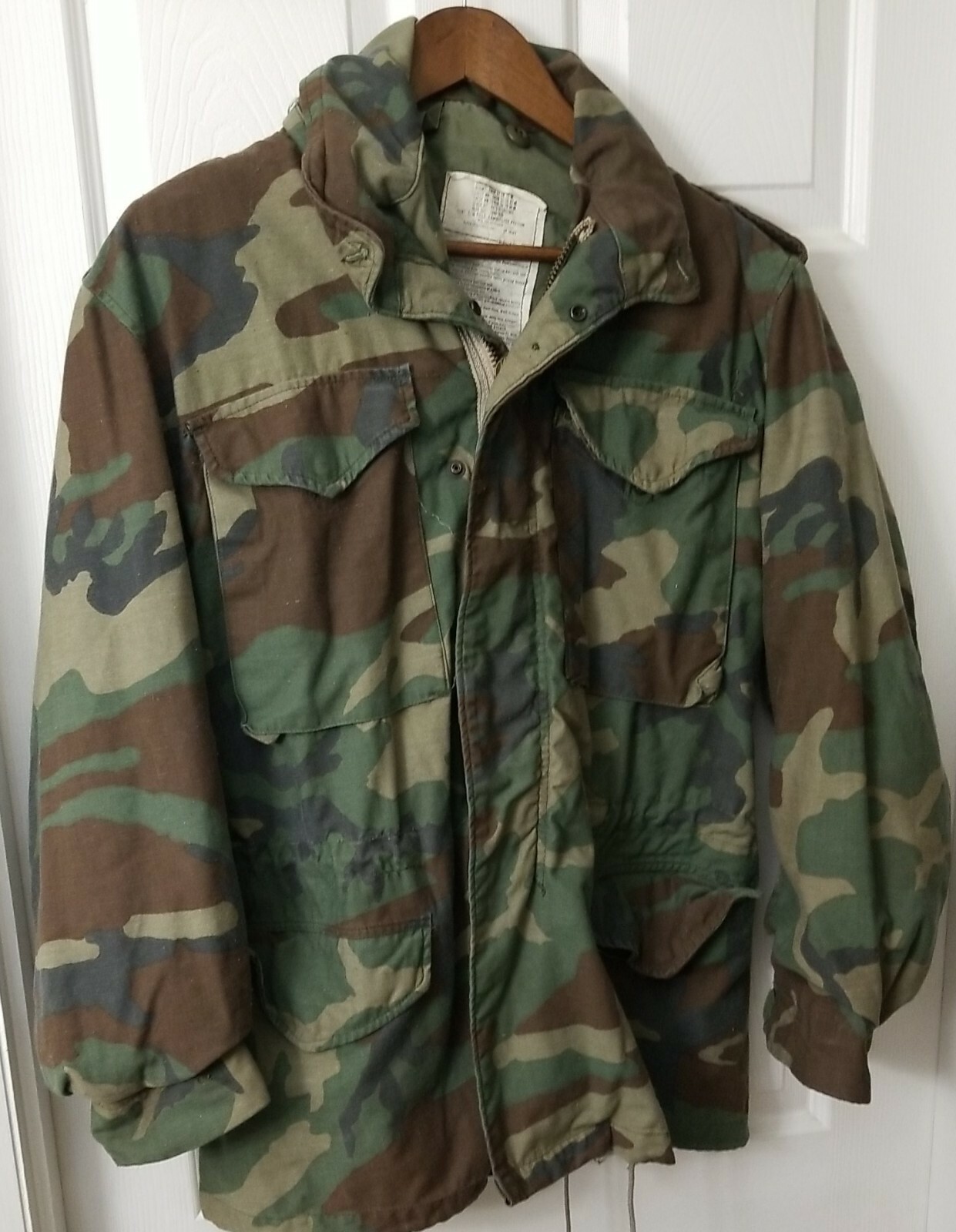 ALPHA INDUSTRIES Vtg M65 Cold Weather Field Jacket Military Camo small regular