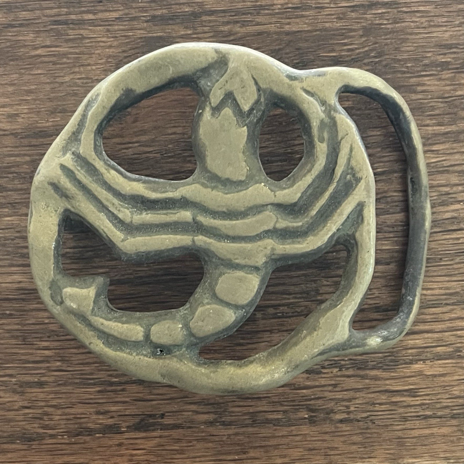 Vintage Belt Buckle Scorpio Zodiac Trinity Buckle Co. 1970s Retro Hippie Western