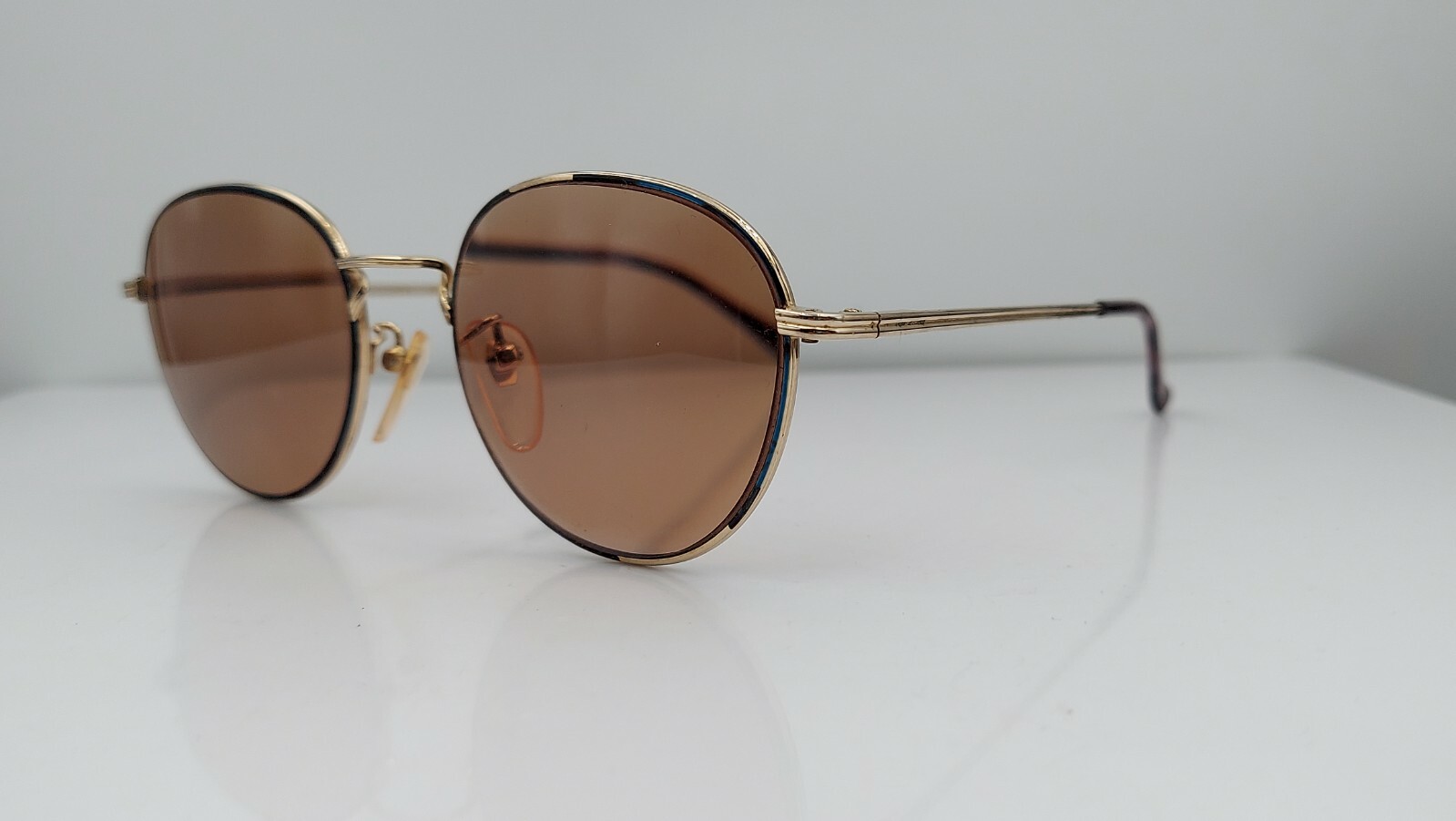 Vintage Wimbledon Strawberries & Creme Gold Oval Sunglasses FRAMES ONLY Japan