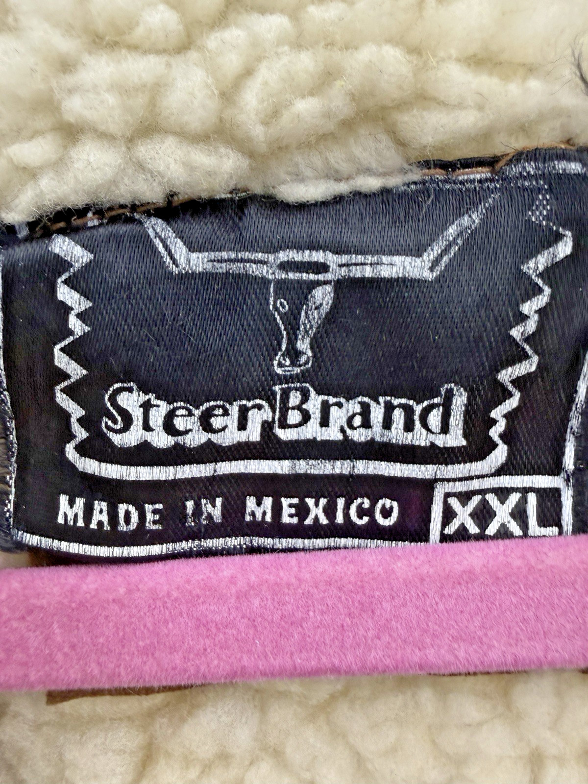Vintage Steer Brand Suede Sherpa Lined Western Vest Women’s XXL Ranch