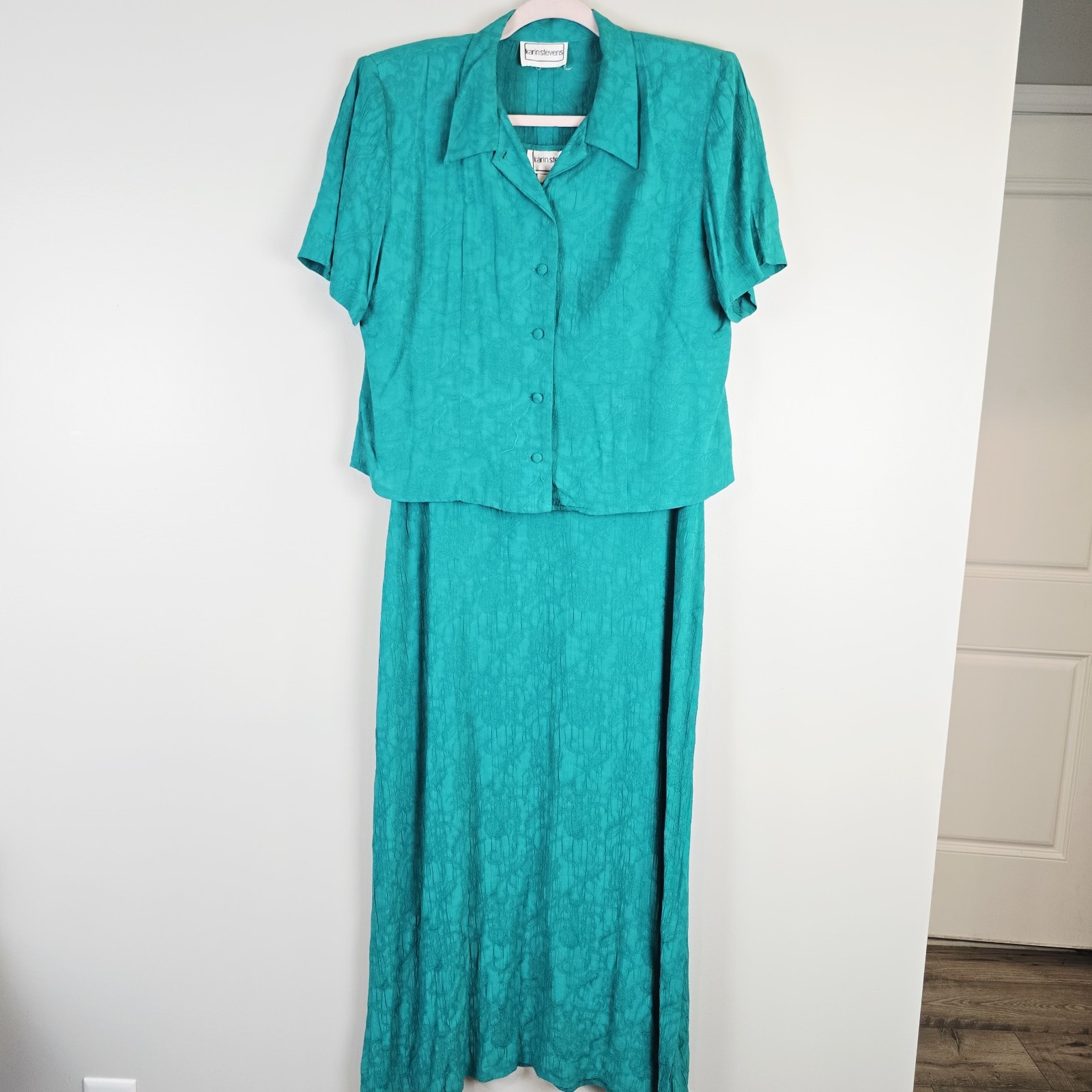 Karen Stevens Women Rayon 2 Piece separates light Jacket Shift dress Sz 10.C32