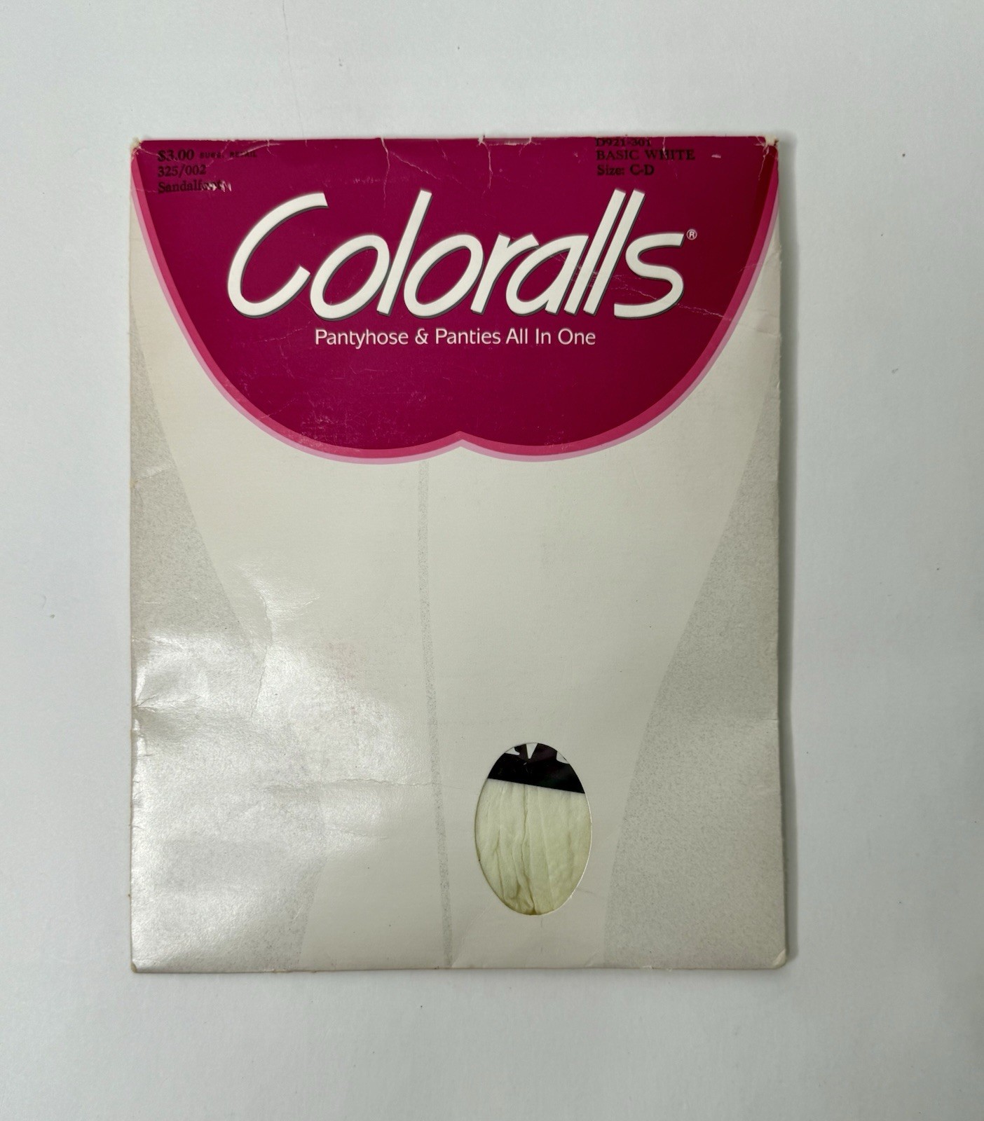Vintage Coloralls Pantyhose Panties Women’s Size C-D White Nylons Underalls New
