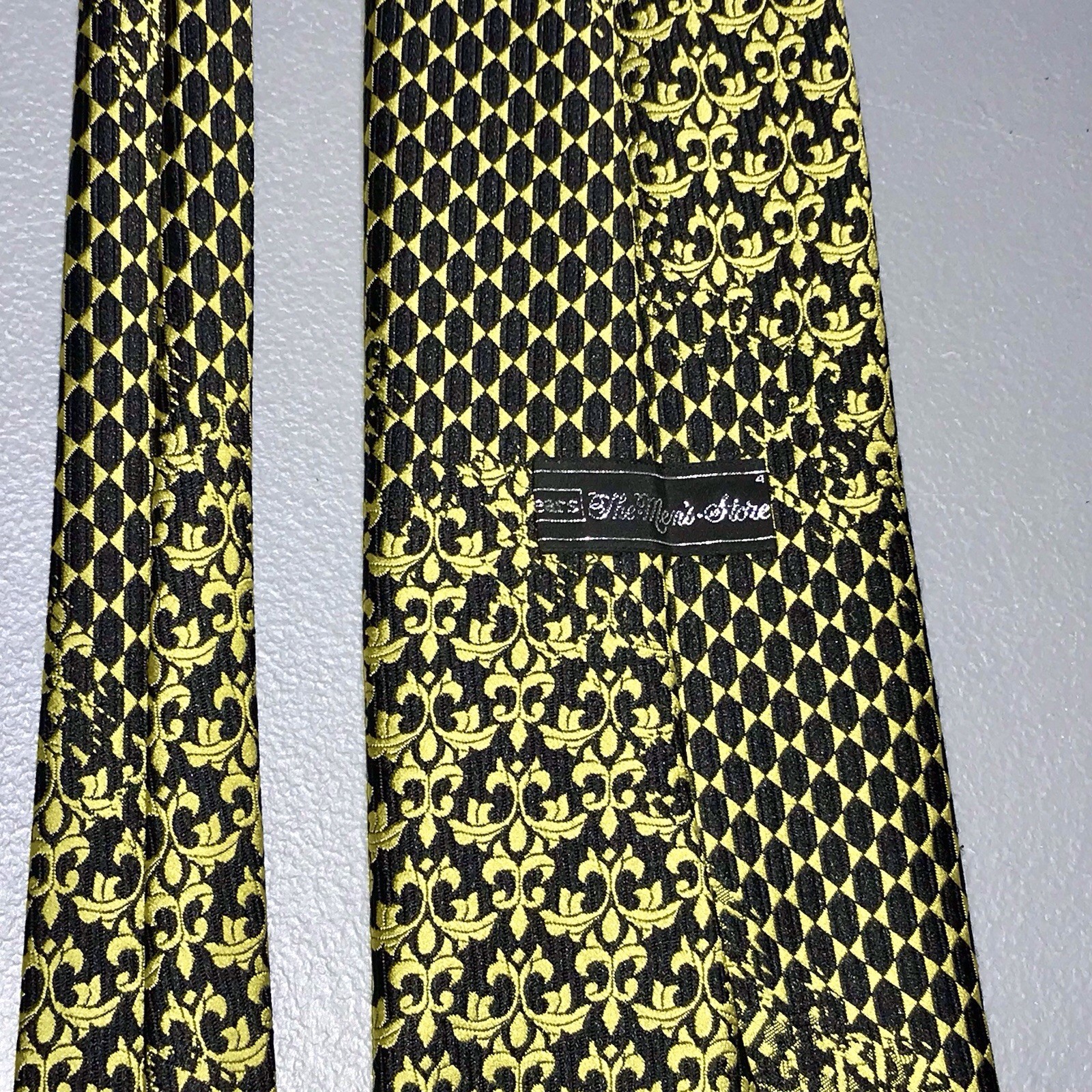VTG 1970s Sears The Men’s Store Necktie Wide Gold Paisley Groovy Print