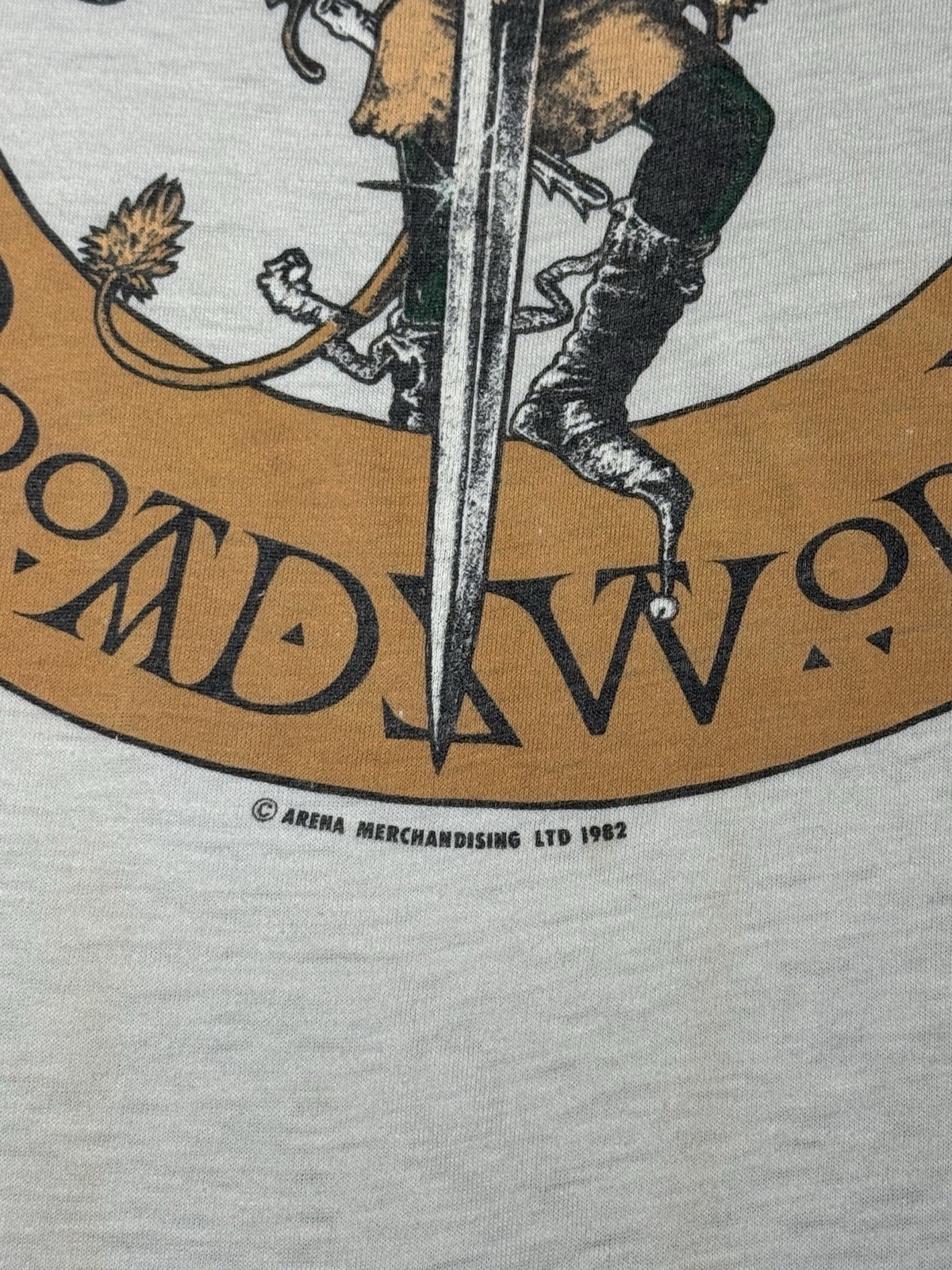 Jethro Tull 80s Raglan Concert Shirt 19×26 L/XL Vintage Broadsword Tour Band