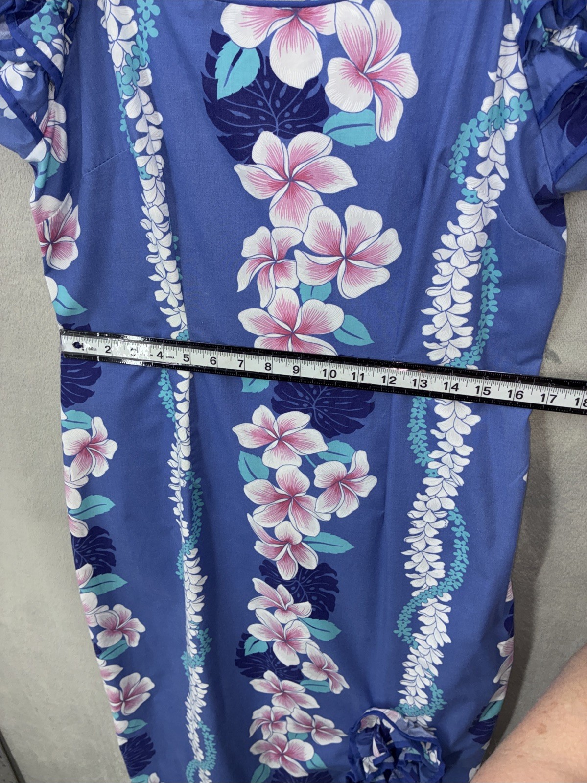 Vintage Royal Creations Hawaiian Maxi Dress Floral Resort Vacation USA Womens Lg