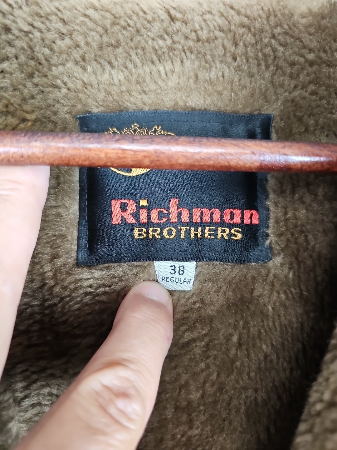 Vintage 70’s Richman Brothers Brown Polyester Men’s 38 REG Long Coat Jacket