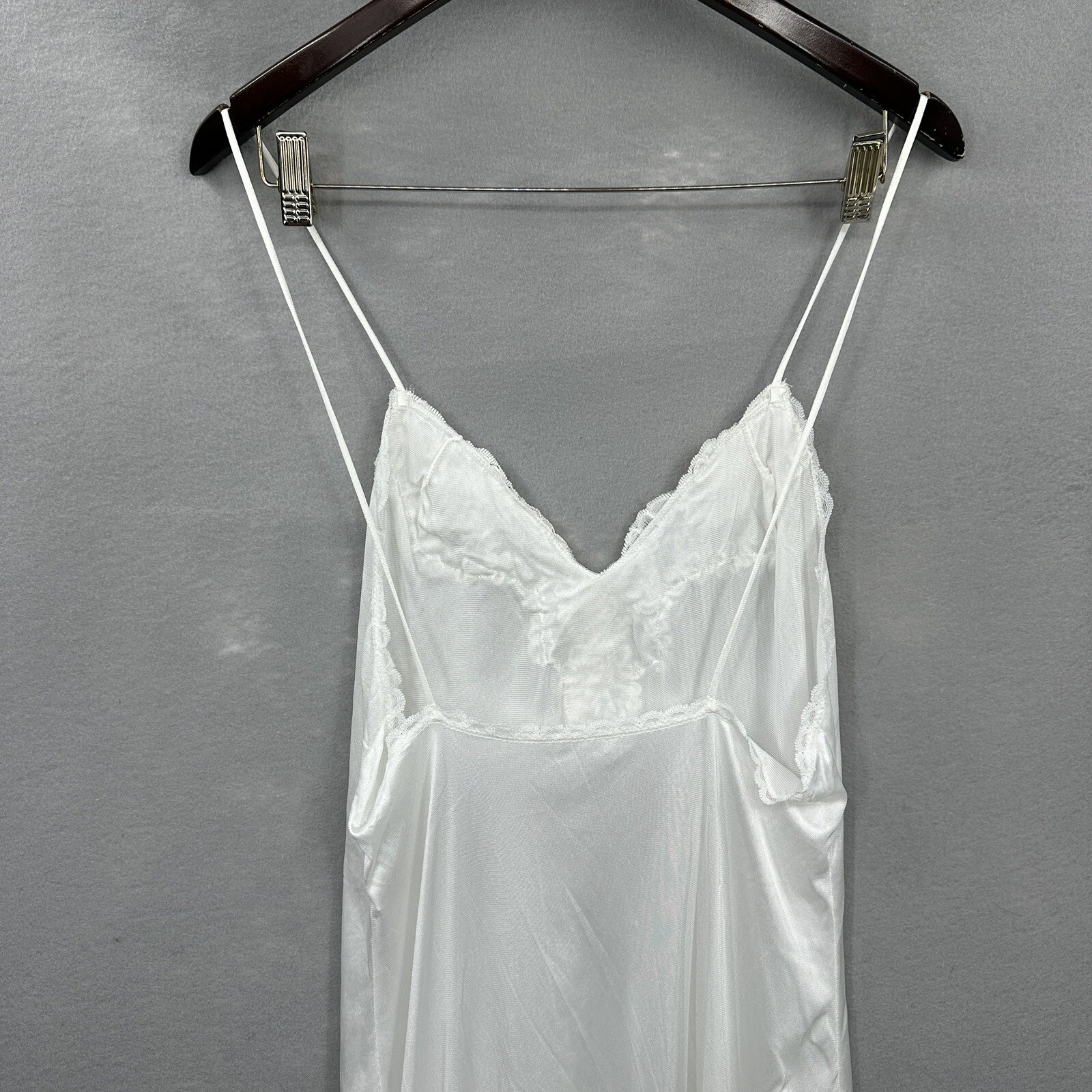 Vintage Val Mode Peignoir Set Womens Large Satin Bridal Coquette Chiffon Lace