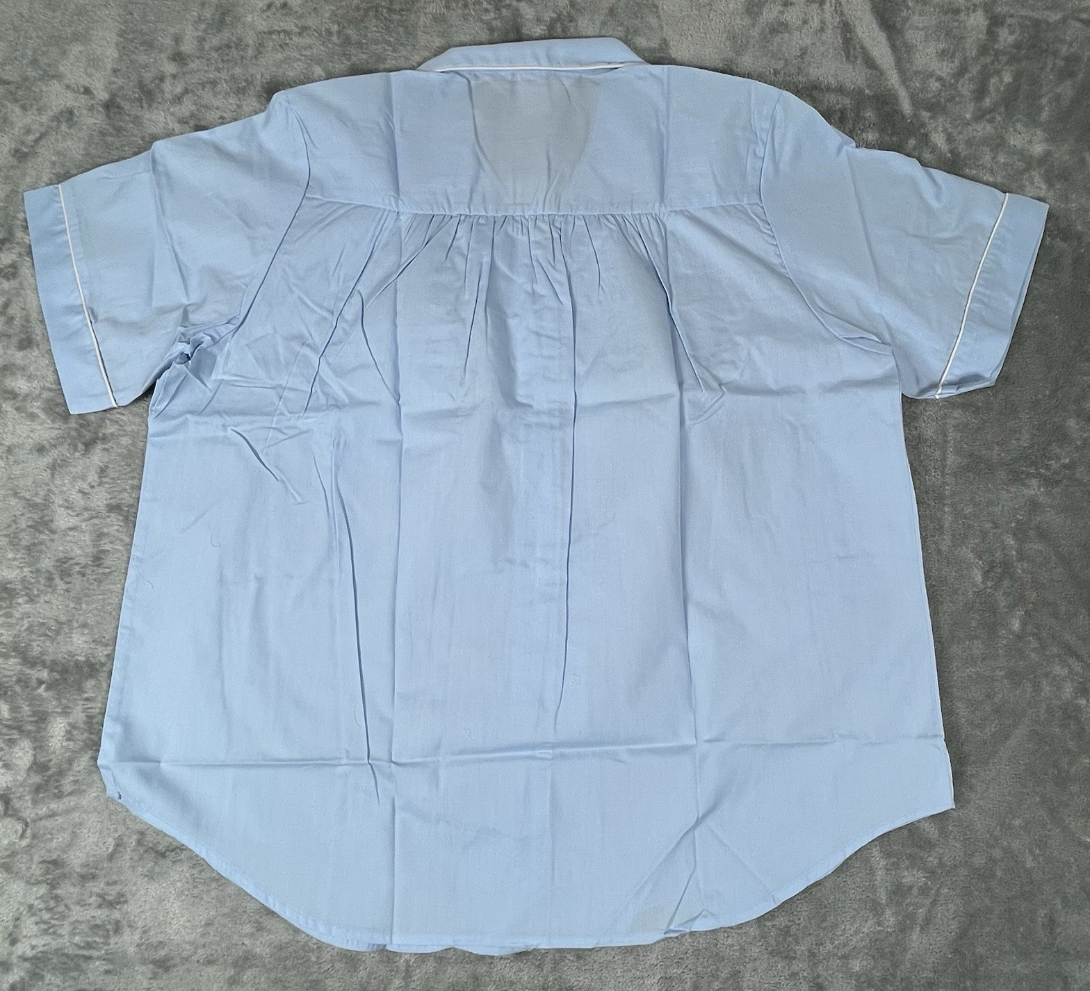 Vtg Sears Pajama Set Womens 12 Blue Notched Collar Piping New Old Stock Lounge