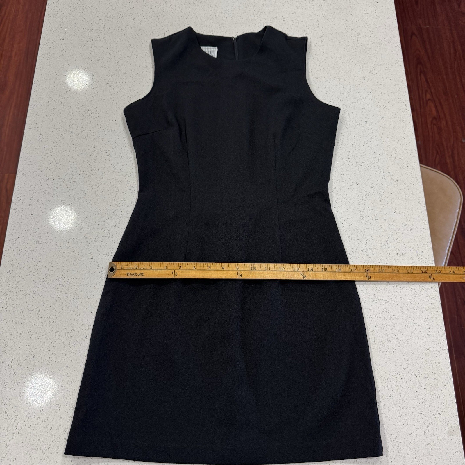 Y2K 90s Hourglass Black Mini Dress Sleevless S M Whimsigoth Pin Up Sexy