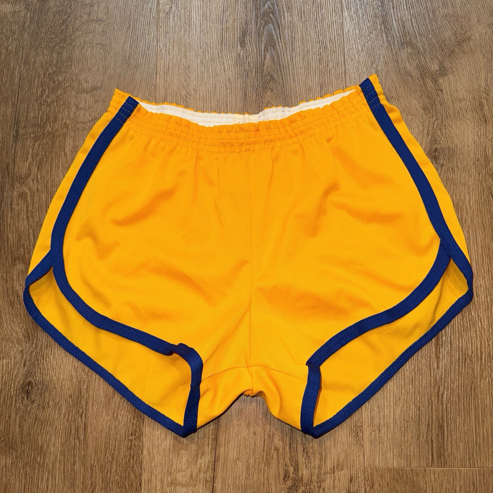 Vtg 70s 80s Gym Shorts Mens Hi Style Track Athletic Running Yellow Mod Medium