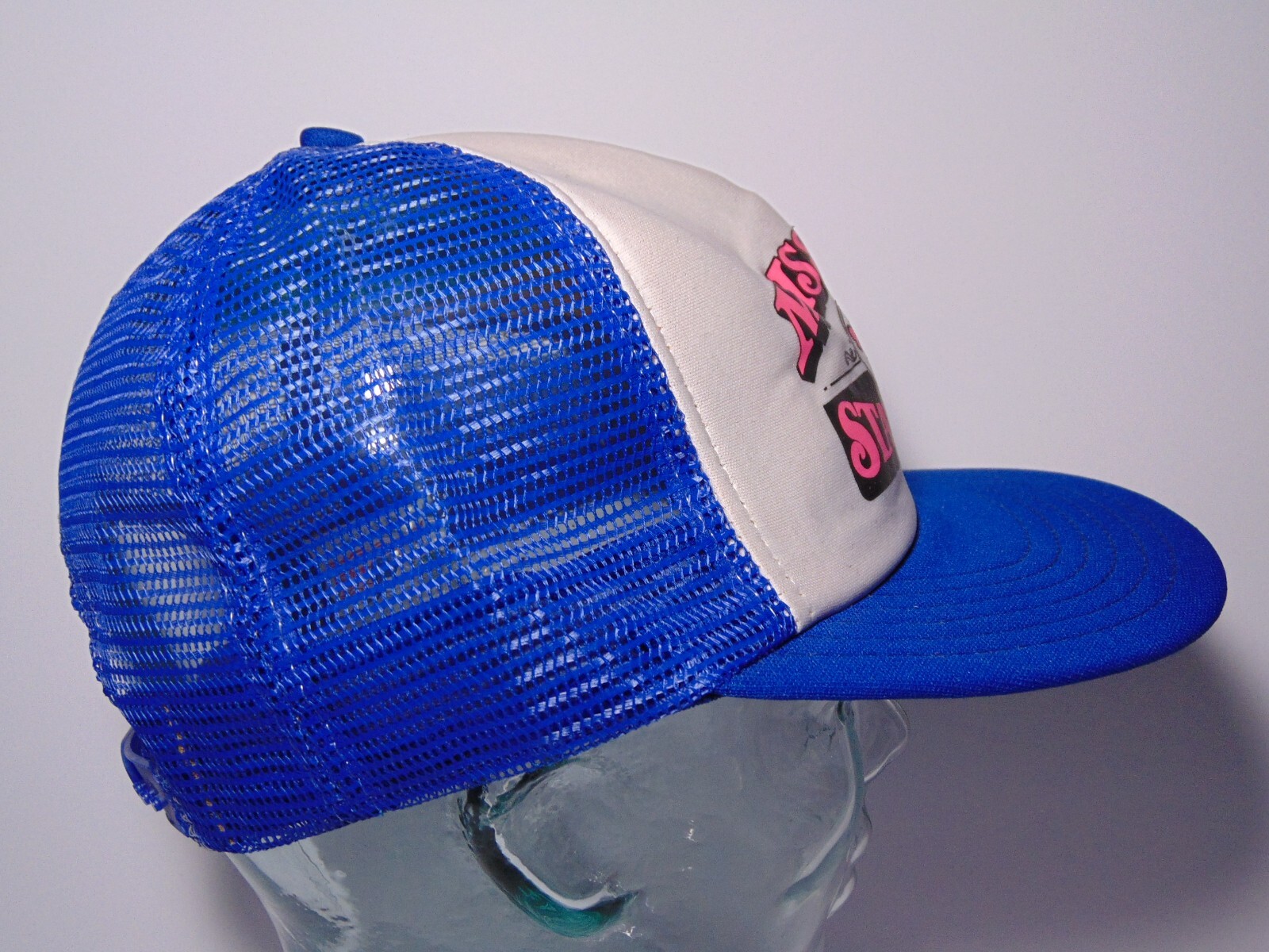 1990 New Vintage MISSOURI STATE FAIR BLUE NEON PINK SNAPBACK TRUCKER HAT CAP USA