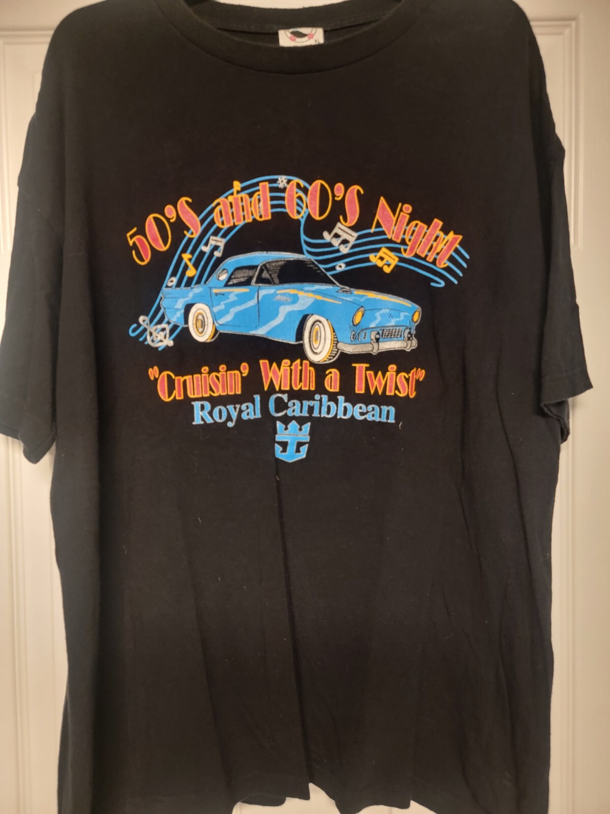 Royal Caribbean Vintage 90s USA Caribbean Dream 50s 60s Night T Shirt Men’s XL