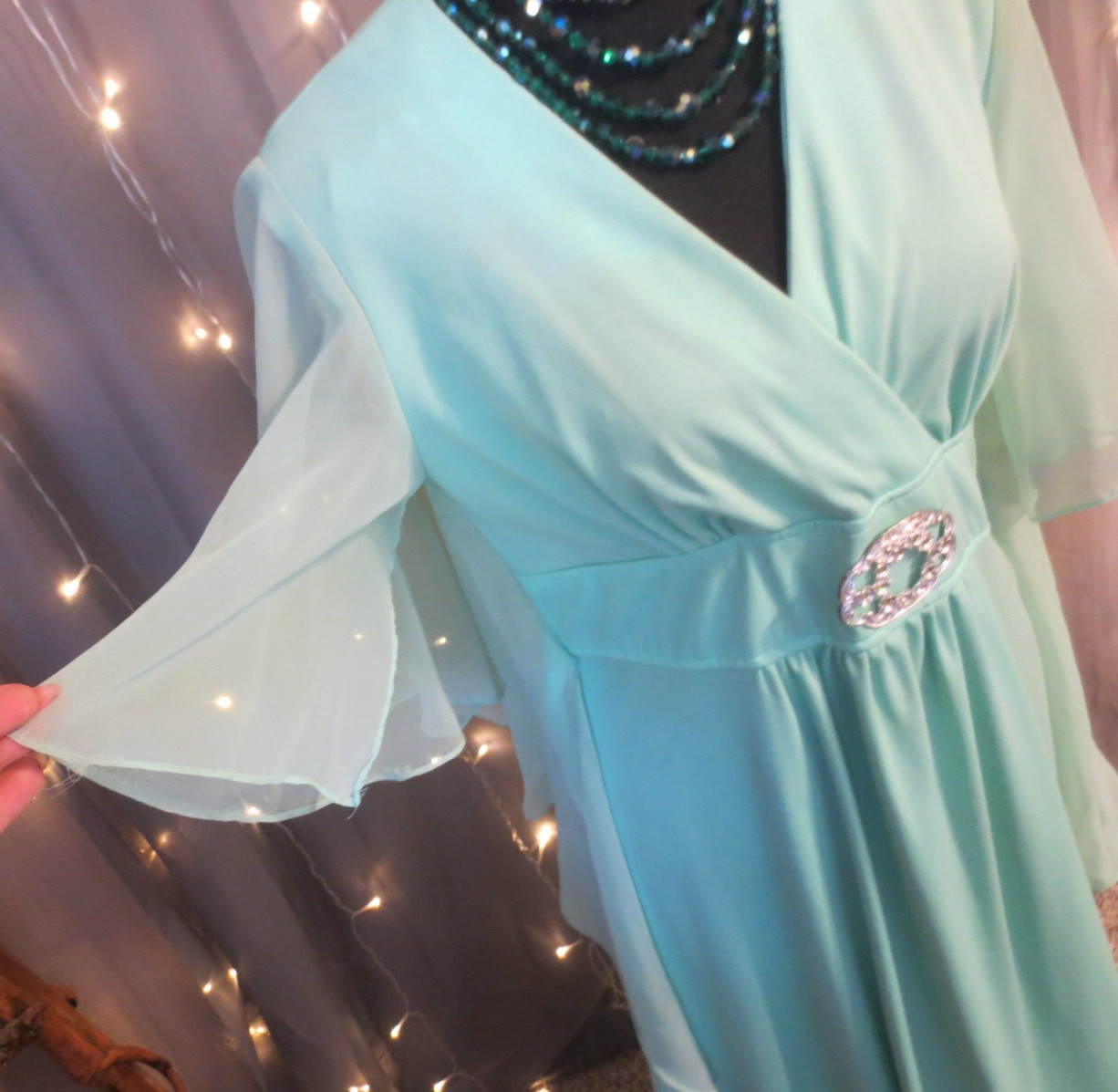 Gorgeous Vintage 1970s Celanese Fortrel Dress M – L