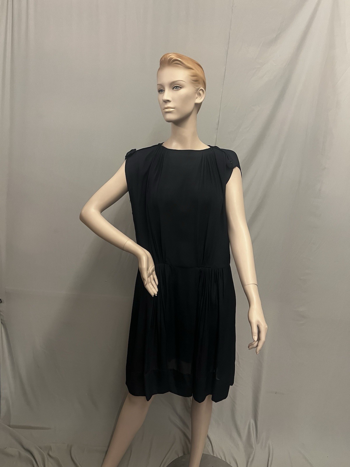1920’s Black Silk Chiffon Day Dress