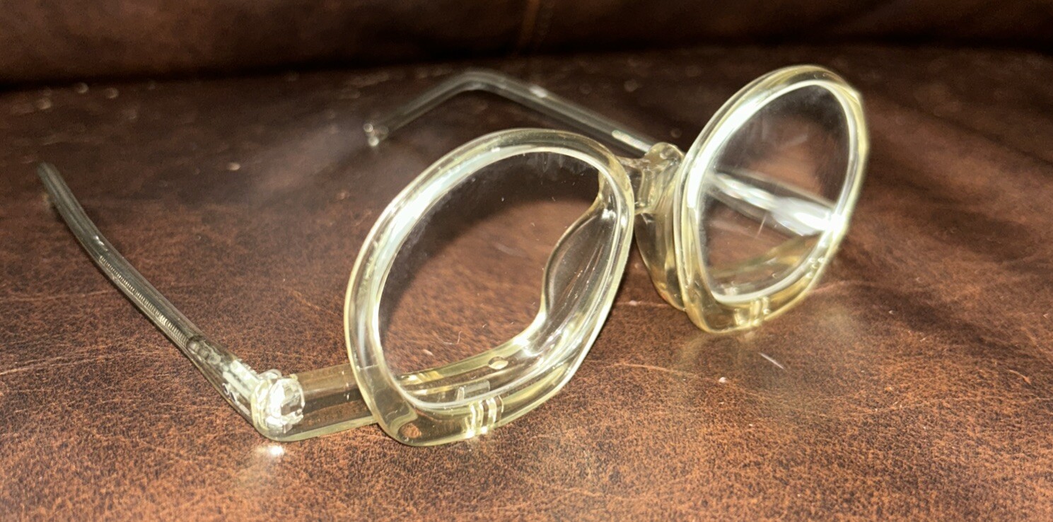 Vintage Eyeglasses Eyewear Flip Down Magnifyer Modernist Costume Funky Weird