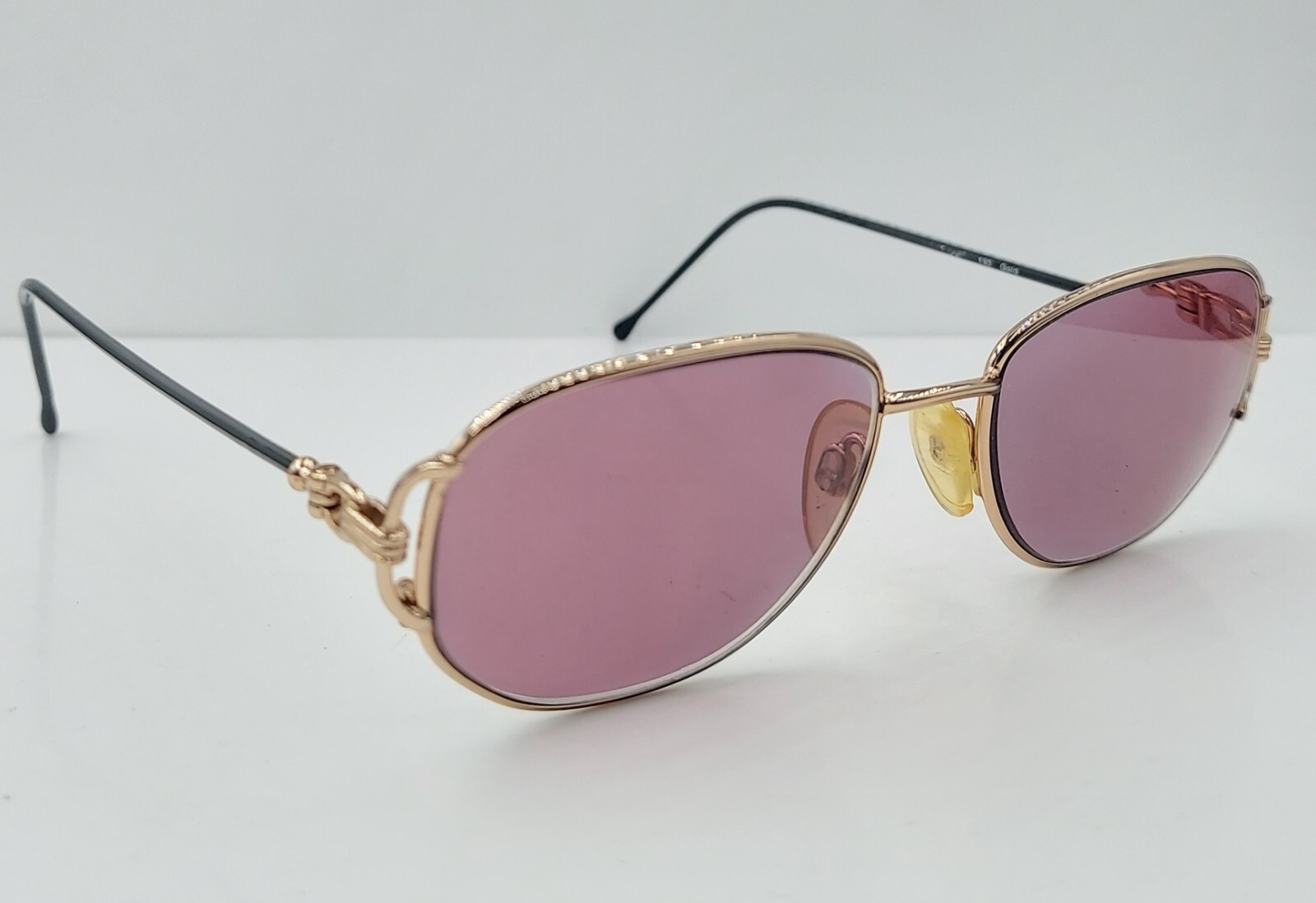Vintage Gloria Vanderbilt 3002 Gold Oval Metal Sunglasses FRAMES ONLY