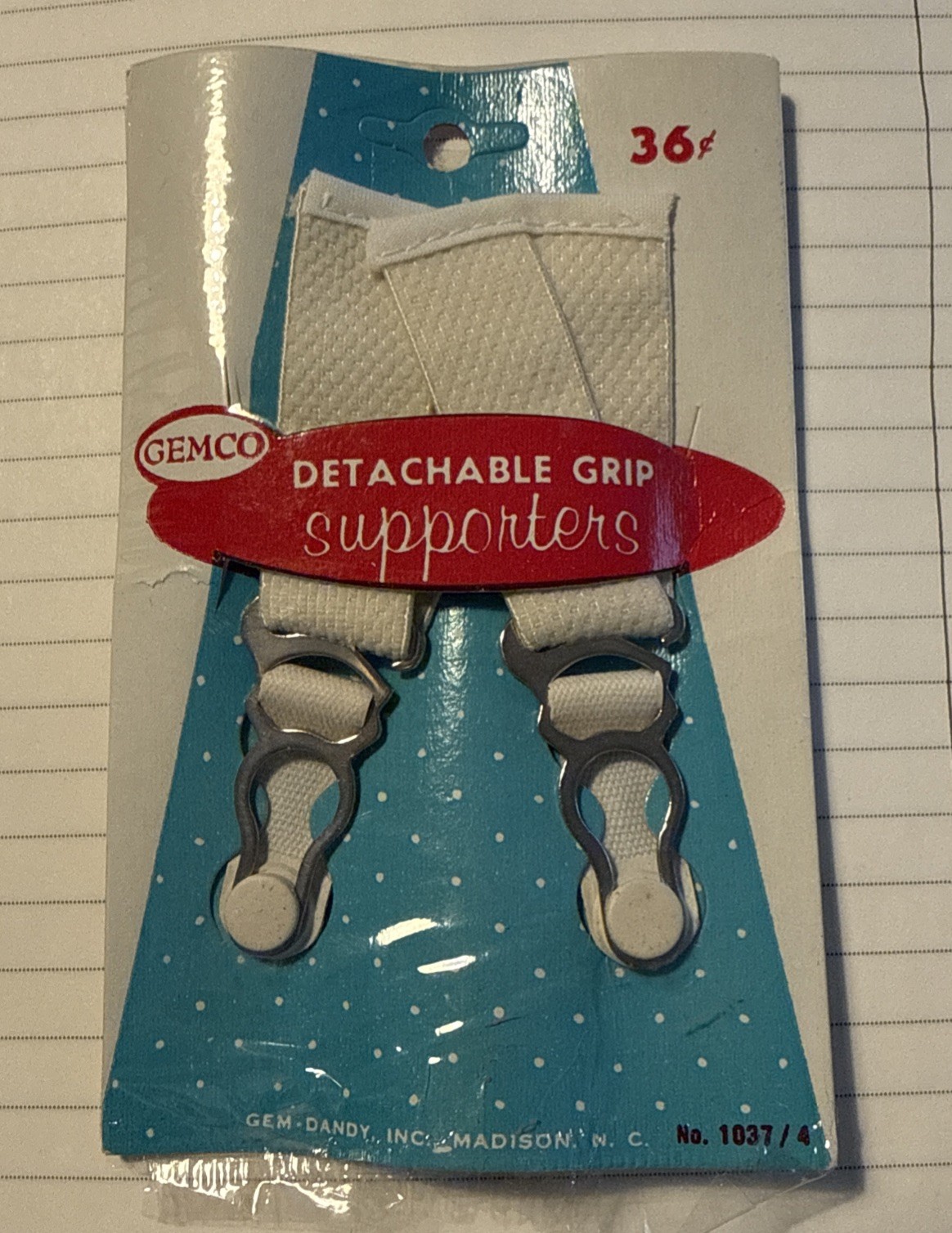 VTG GEMCO Lingerie Stocking Supporters Garter Belt Clip Display Original NOS
