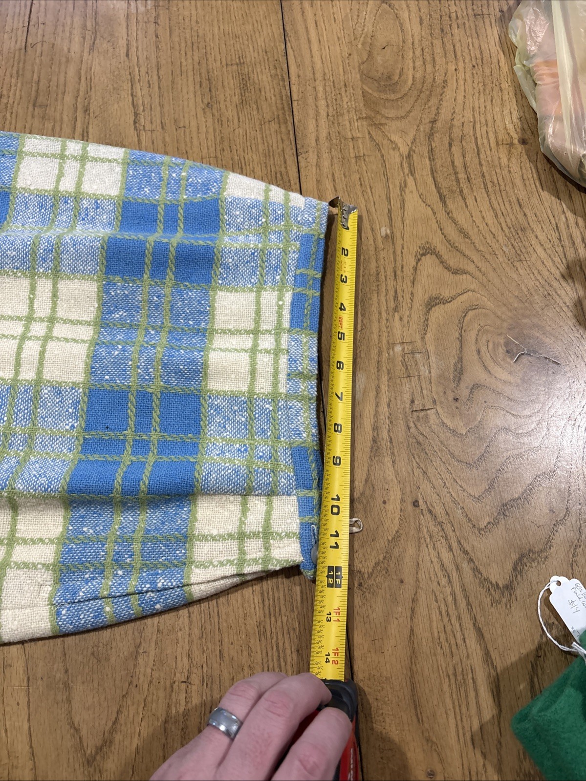1960s Bobbie Brooks Wool Plaid Skirt Blue/green Retro Sz 7- 23 Waist 34 Hip 27 L