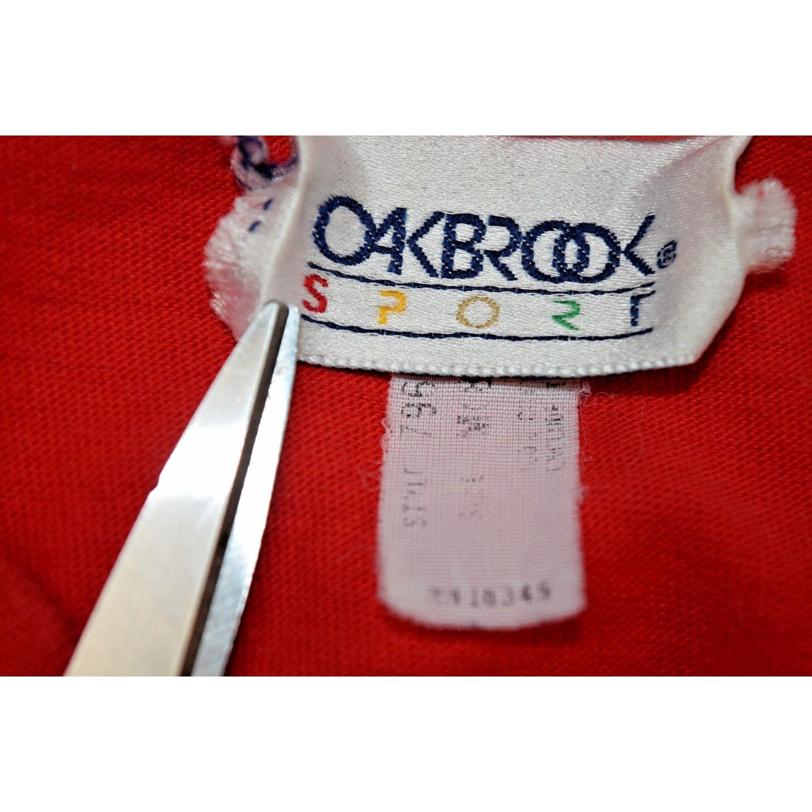 Vintage Jumpsuit Oakbrook Size S/M 80s Cherry Red Cotton Snug Fit Made USA