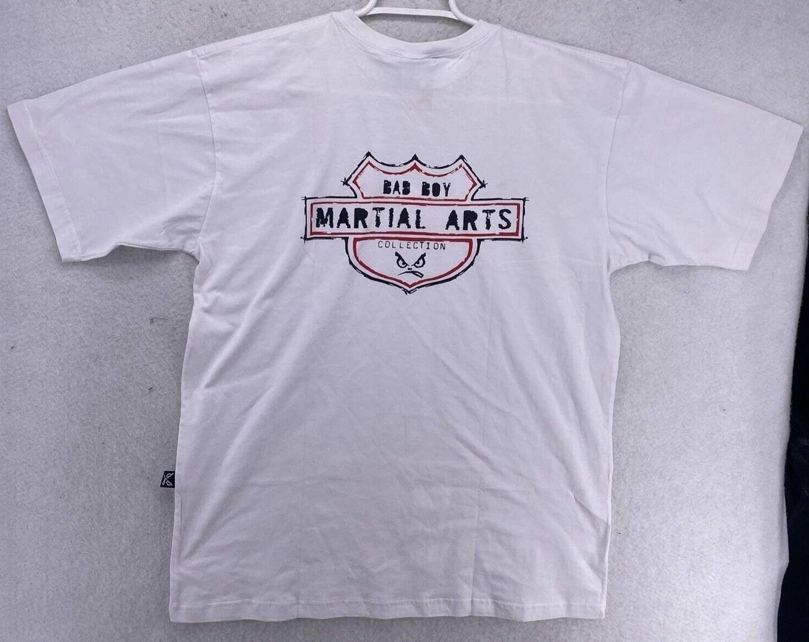 Vintage Bad Boy Martial Arts T Shirt XL White Graphic MMA Fight Wear Made Brazil
