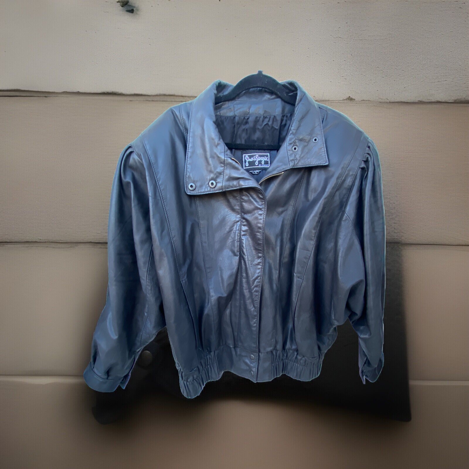 VINTAGE 1980s GINO DI GIORGIO By Comint Women’s Black Leather Jacket Size L