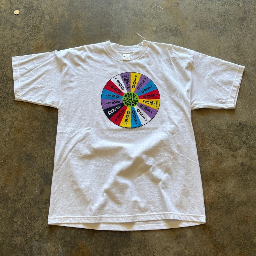 Vintage 1997 Wheel of Fortune Murina Graphic T-Shirt Mens XL White Made in USA