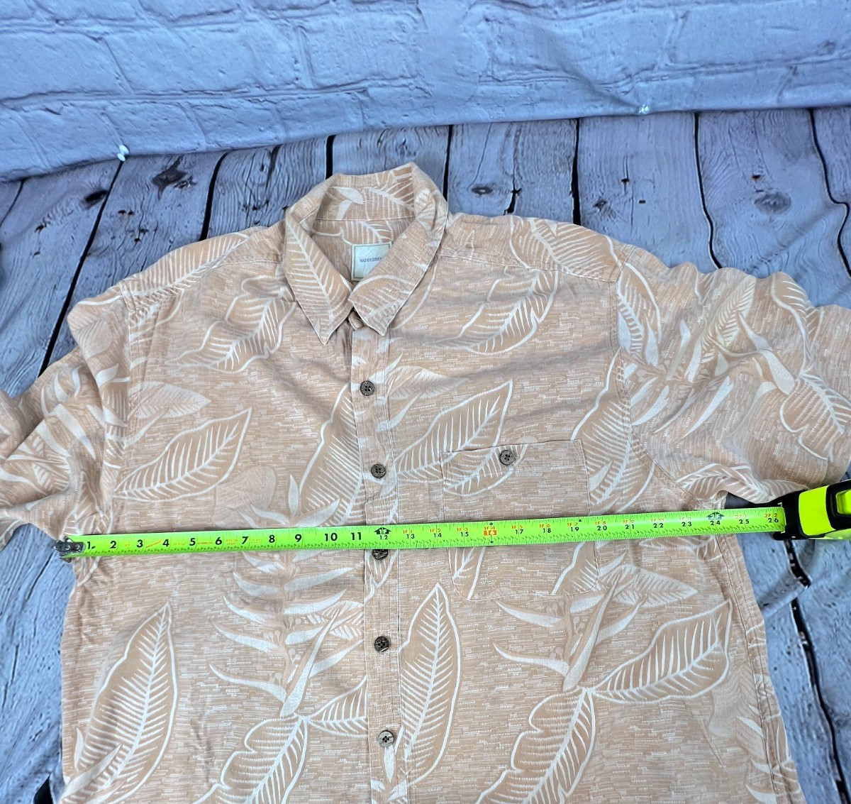 VTG Saddlebred Pigment Dyed Peach Silk Bamboo Blend Hawaiian Shirt Men’s XL