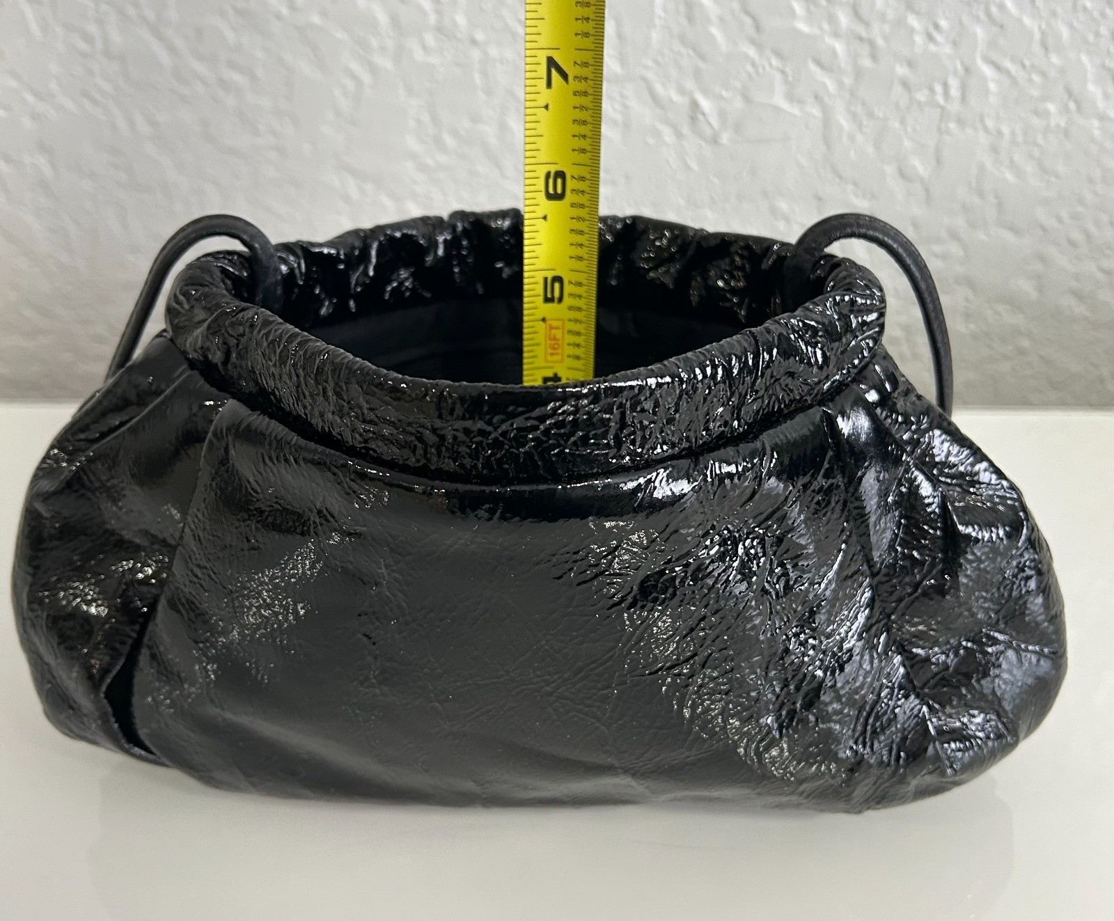 Vintage Patricia Smith Black Moon Art Deco Bag Hand Painted Designs Lacquer.