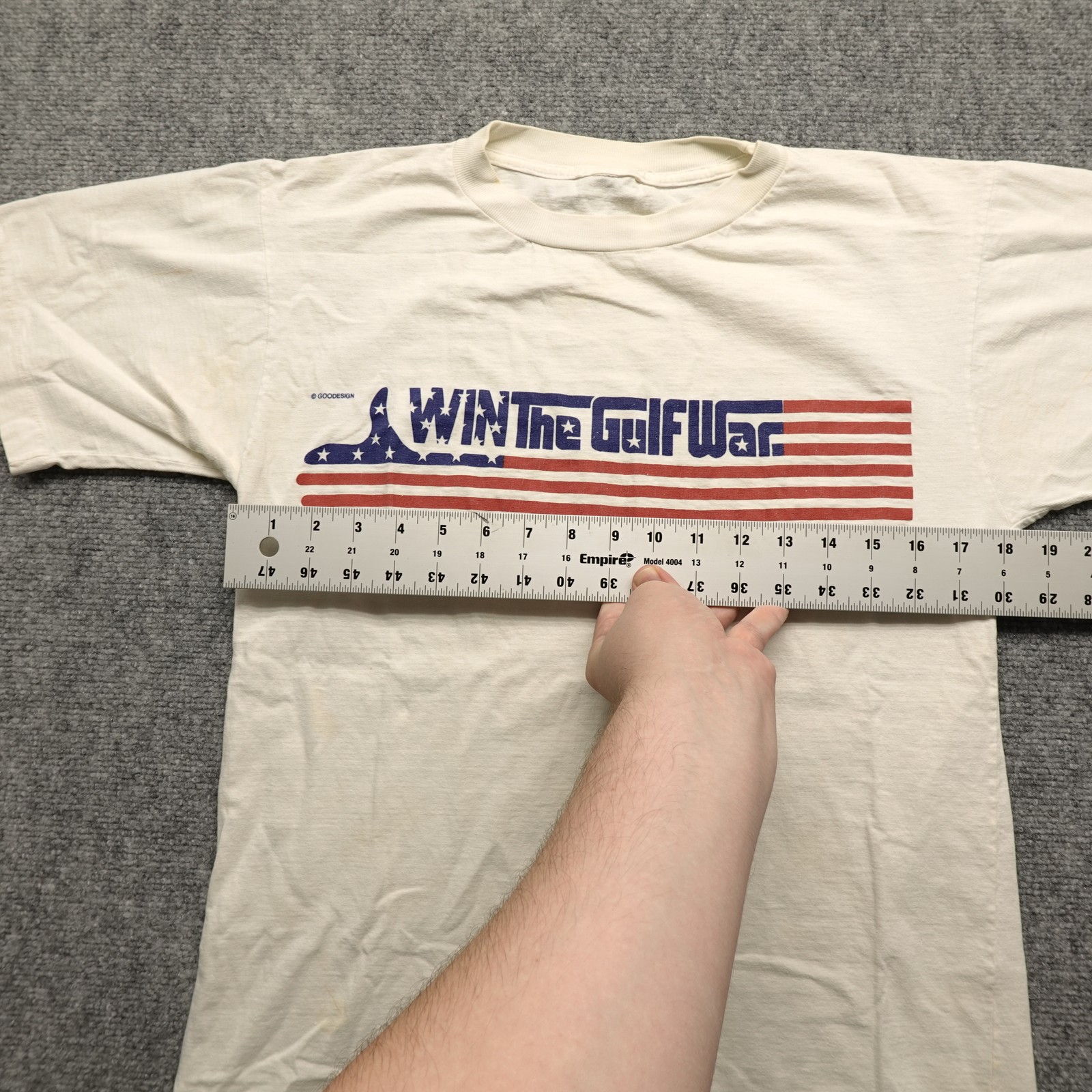 Vintage 90s Goodesign WIN The Gulf War T-Shirt Men’s Small Patriotic Military