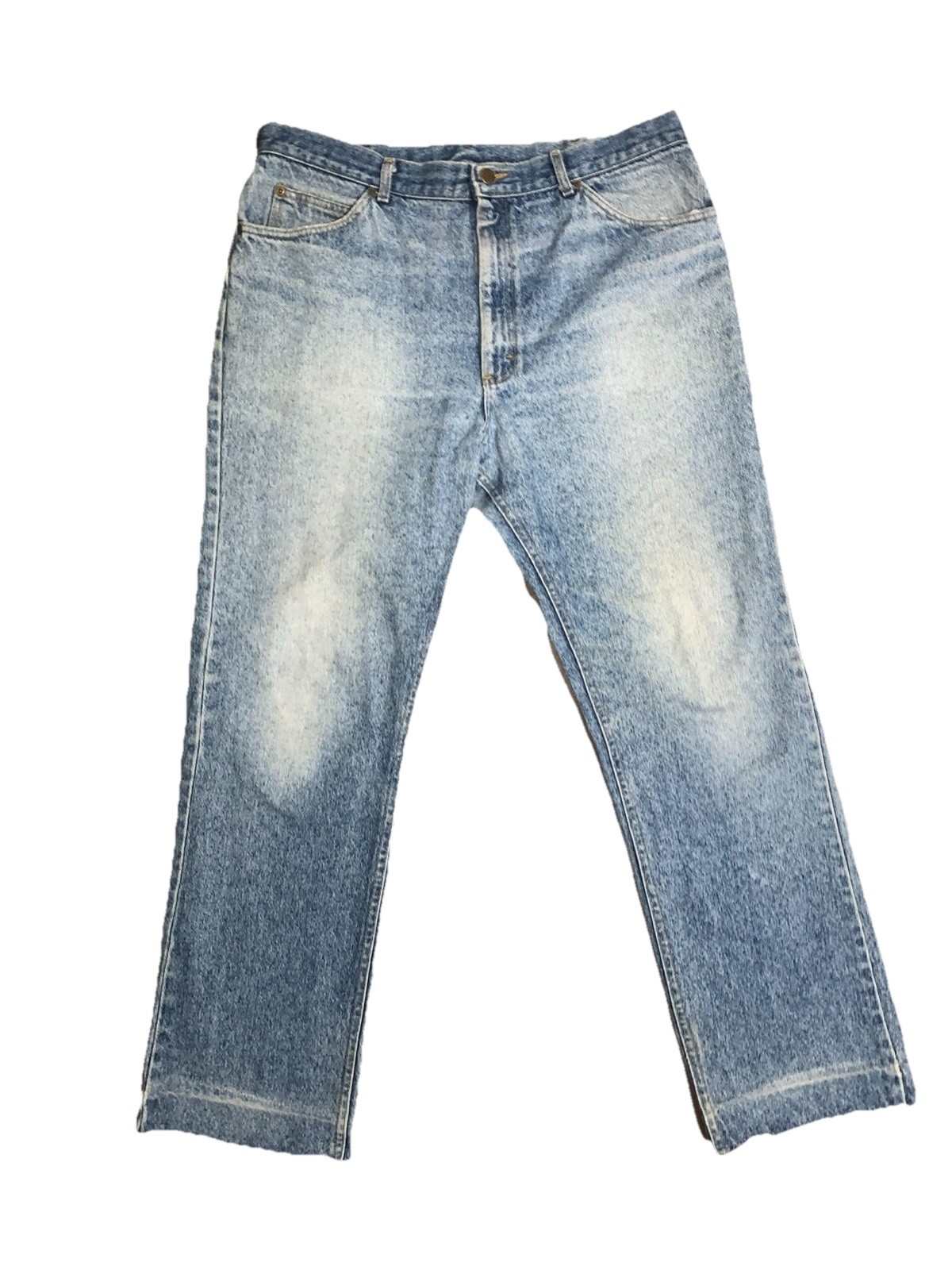 Vintage Lee Mens Straight Leg Jeans Medium Wash Made in USA 38×32 (30.5″)
