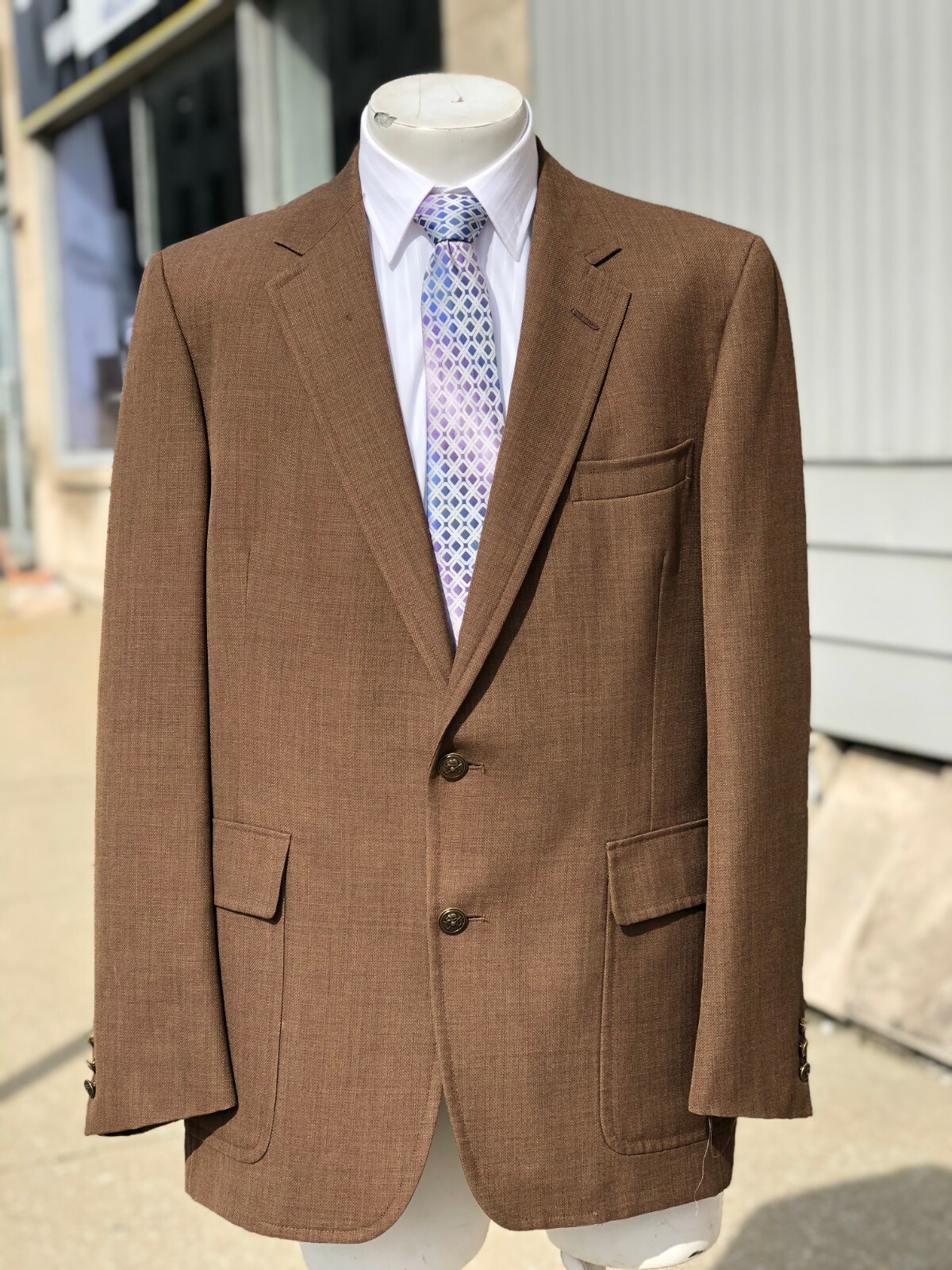 Vintage Hart Schaffner Marx Jack Nicklaus Brown Golf Sport Jacket Blazer 46 R