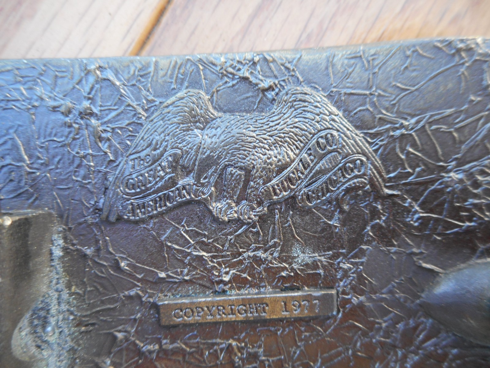  The Great American Buckle Co. 1977 Trout Fish Salmon Belt Buckle # 527 Brass