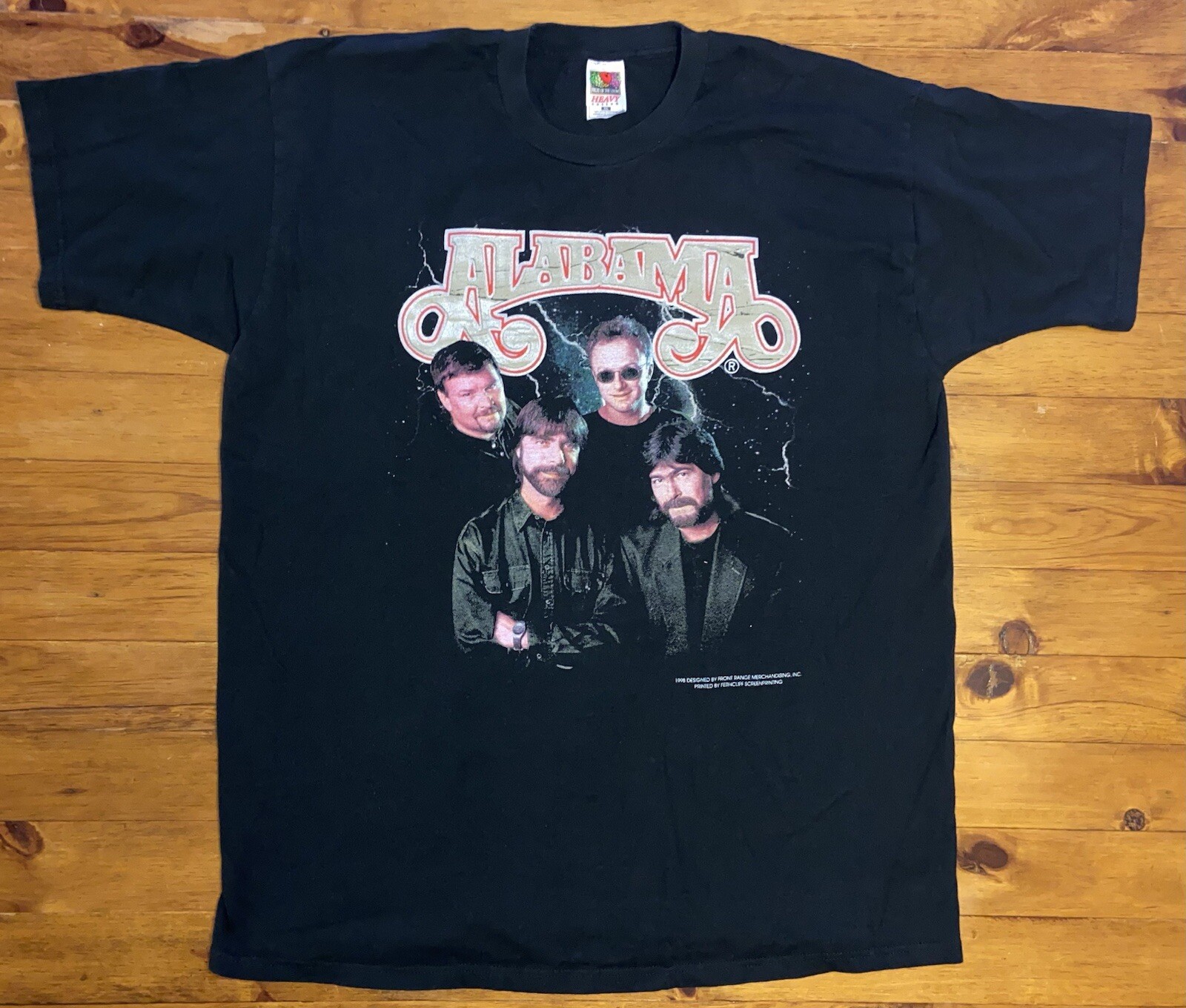 Vintage 90s Alabama Band T Shirt Mens XL Concert Tour Country Southern Rock