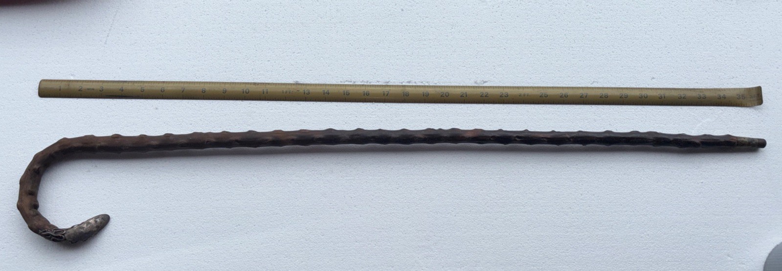 Antique Natural Thornwood Hard Wood Hand made Knotted 36” Walking Stick Cane