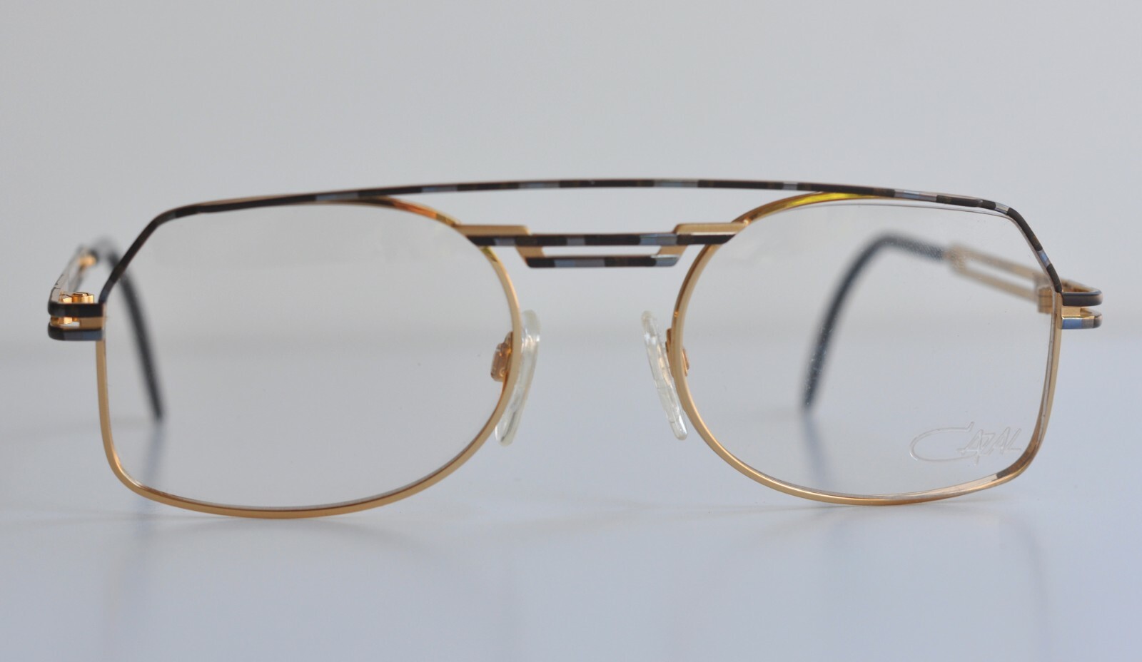 Cazal Vintage Eyeglasses- New Old Stock- Model 763- Col.554- Gold & Black & Gray
