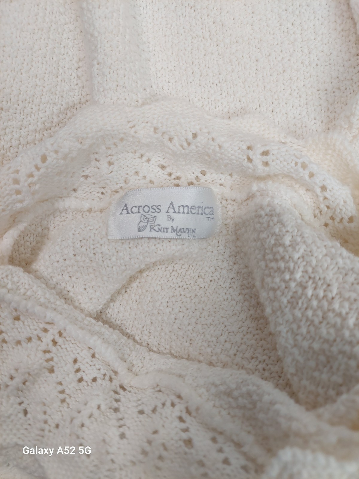 Vintage Ivory Lace Knit Top Cottagecore Coquette Soft Girl Sweater M L