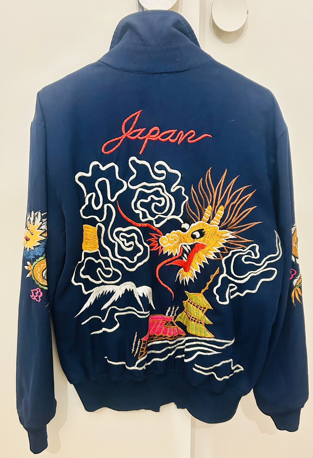 Japanese Sukajan inspired embroidered U.S. Navy Bomber Jacket