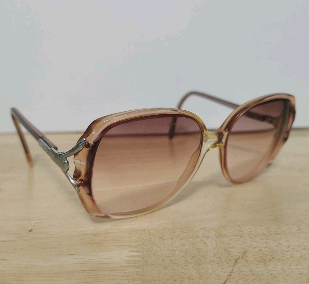 Vintage Luxottica Maude Sunrose Translucent Oval Eyeglasses Tinted Italy