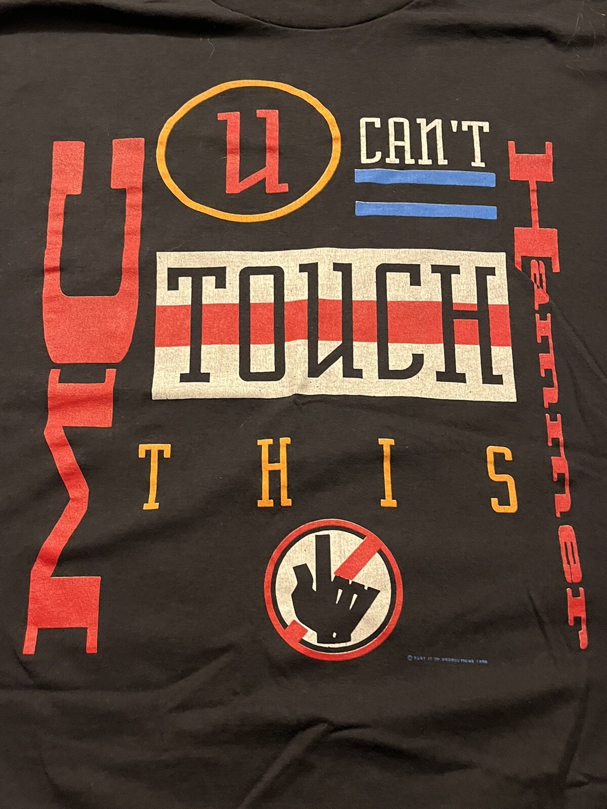 Vintage 1990 MC Hammer U Can’t Touch This world tour T shirt size XL RAP Hip Hop