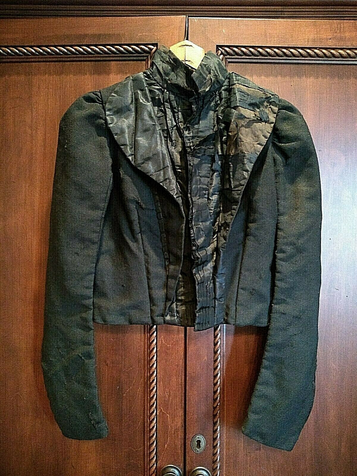 Antique 1800’s Victorian Mourning Jacket Theatre Costume